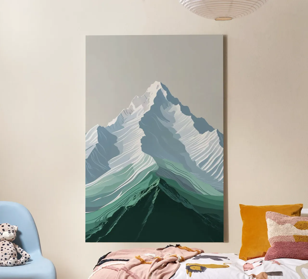 Minimalist Elegance of Kangchenjunga tela con Cornice a cassetta da AlbertKlee