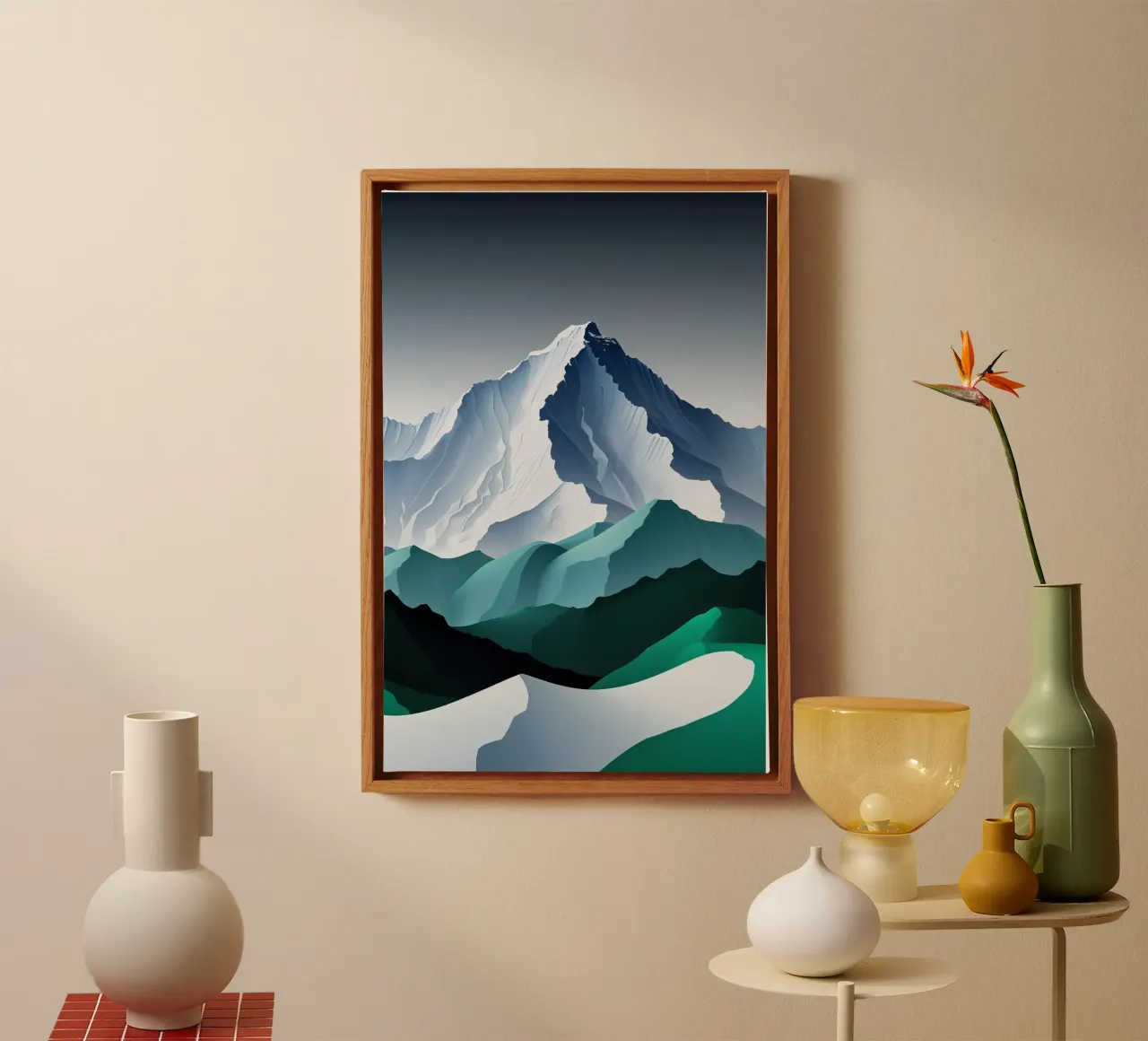 Kangchenjunga in Soft Winter Light tela con Cornice a cassetta da AlbertKlee