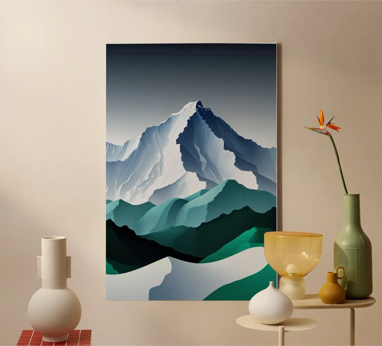 Kangchenjunga in Soft Winter Light tela con Cornice a cassetta da AlbertKlee