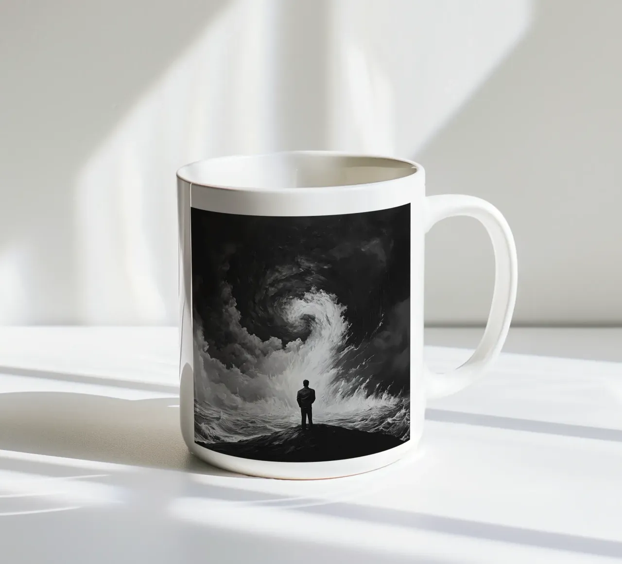 a man at the sea tazza in ceramica da Synthaira