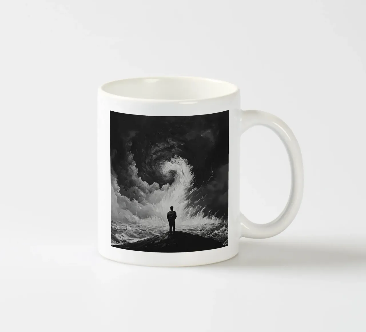 a man at the sea tazza in ceramica da Synthaira