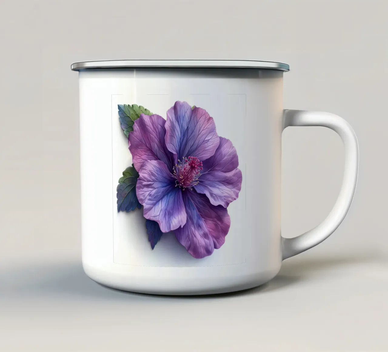 Fiore di malva 3 tazza in smalto da Bold Blooms