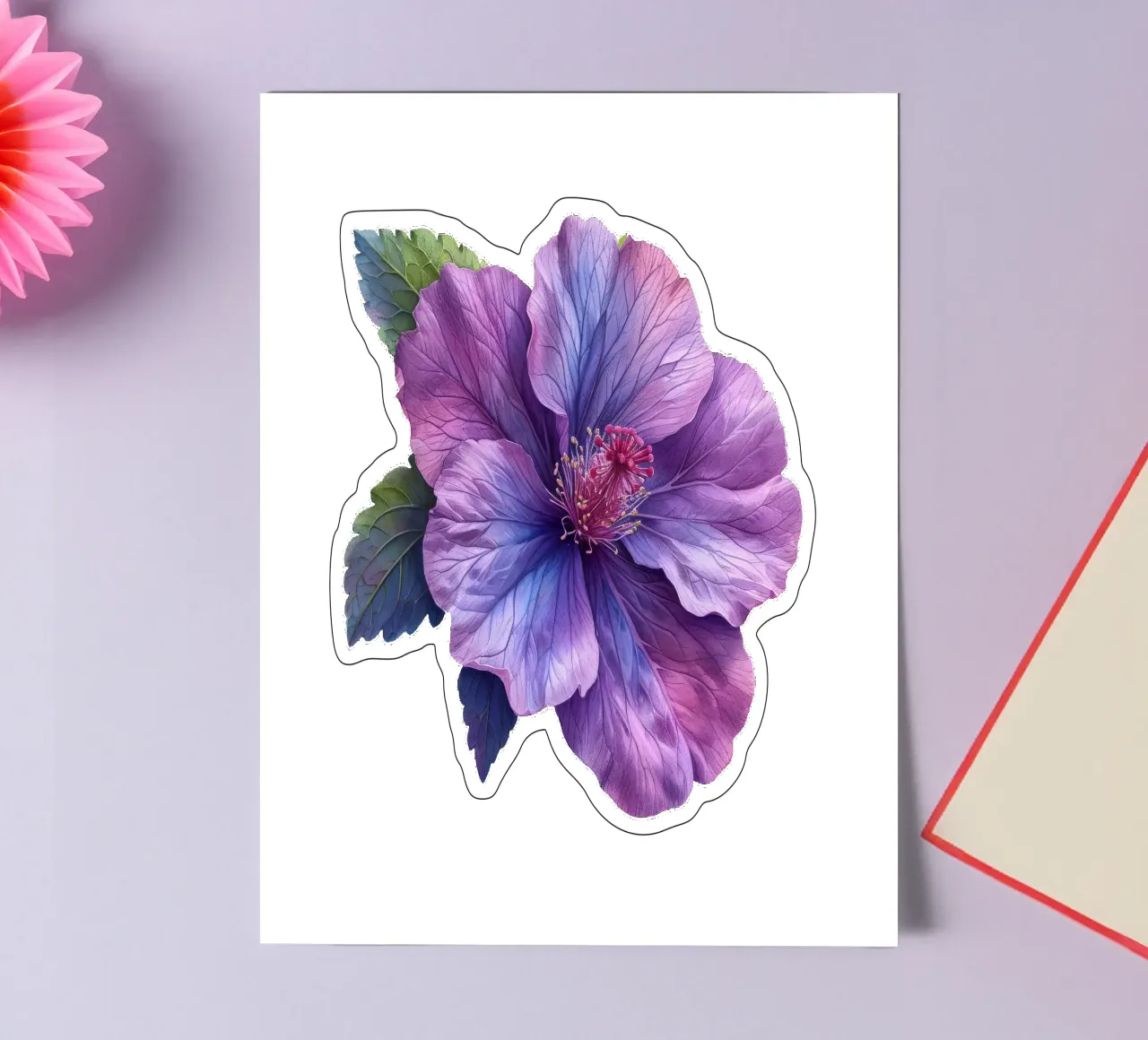 Mallow Flower 3 sticker sheet by Bold Blooms