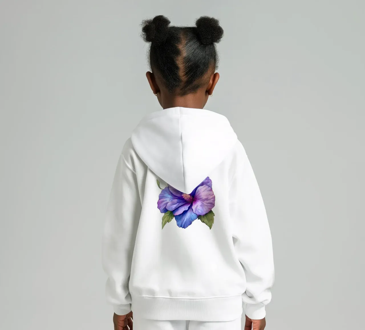 Mallow Flower 4 kids hoodie by Bold Blooms