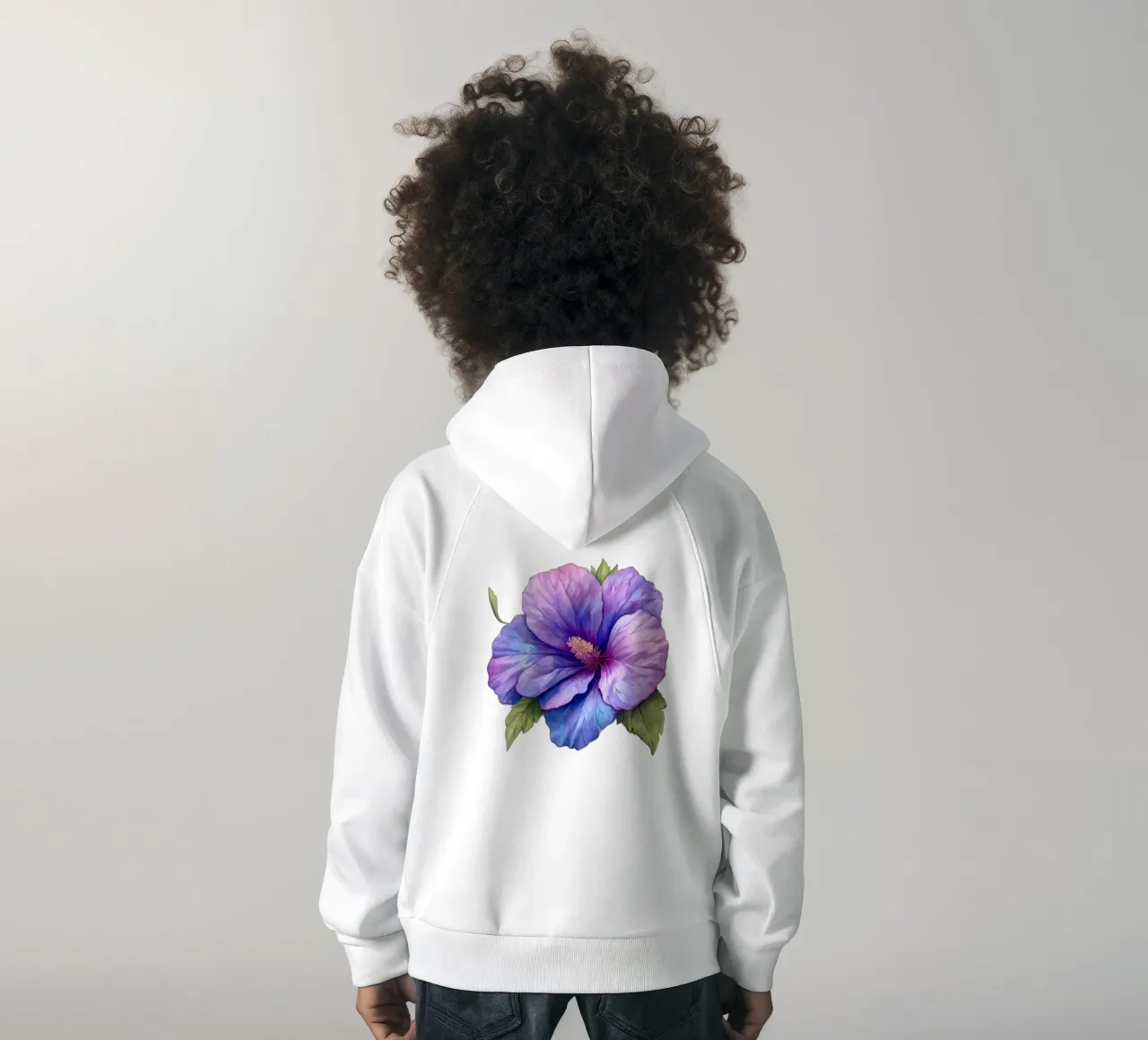Mallow Flower 4 kids hoodie by Bold Blooms