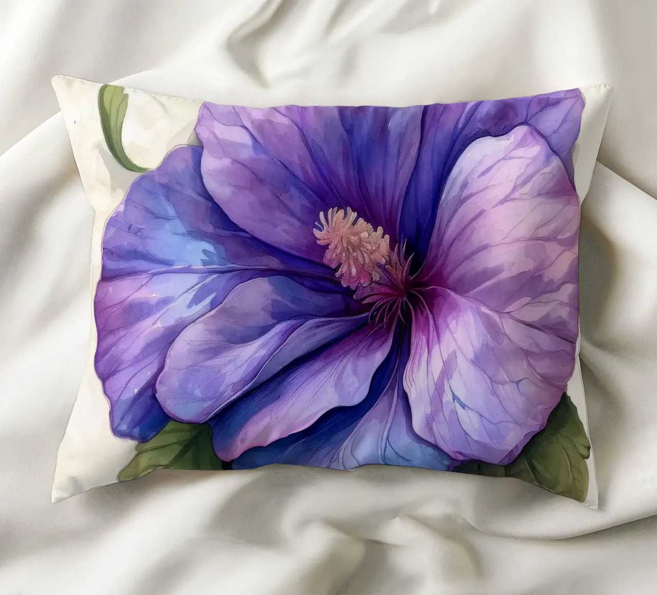 Fiore di malva 4 cuscino da Bold Blooms