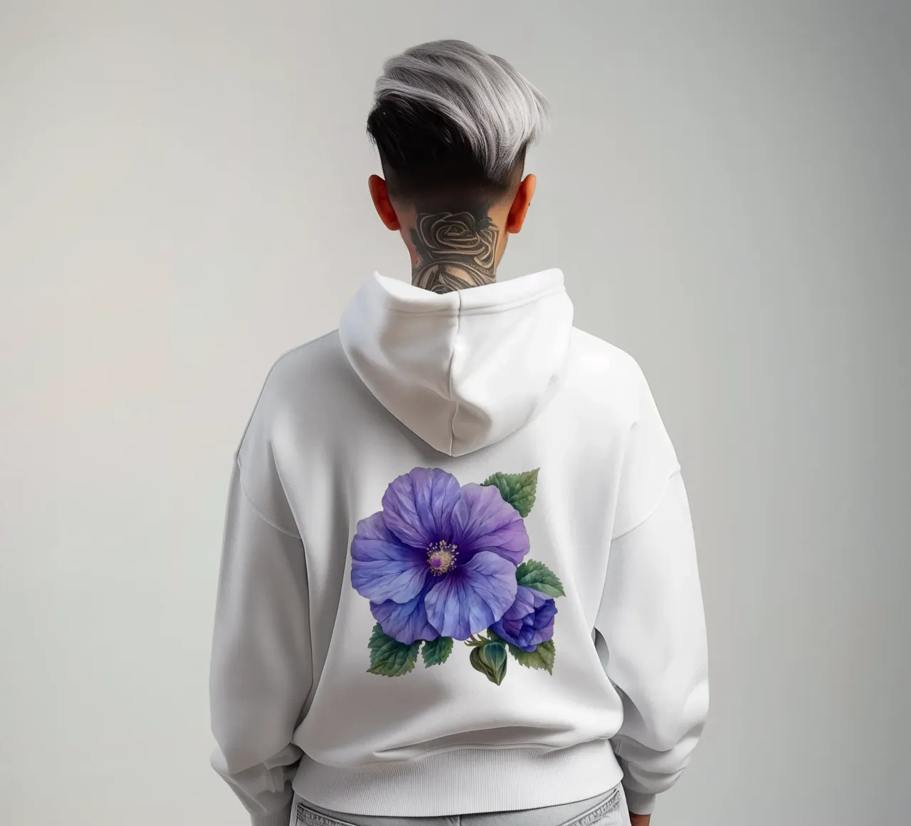 Fiore di malva 1 felpa con cappuccio da Bold Blooms
