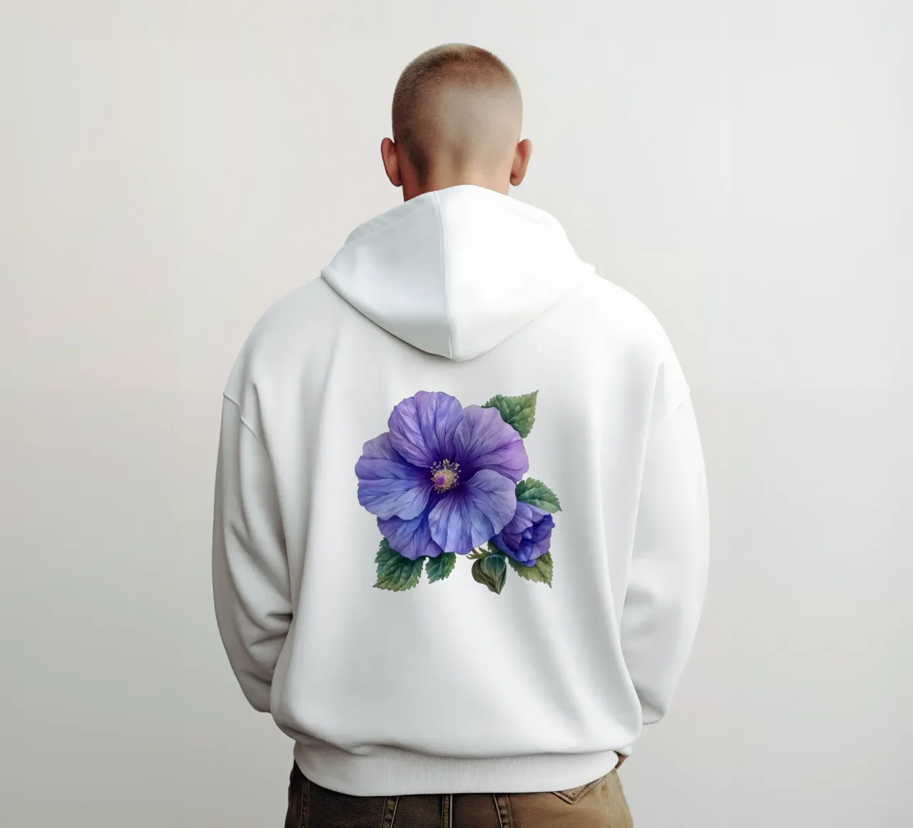 Fiore di malva 1 felpa con cappuccio da Bold Blooms