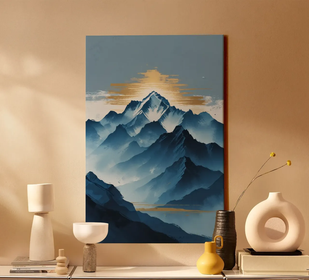 Distant View of Kangchenjunga in Golden Mist tela da AlbertKlee