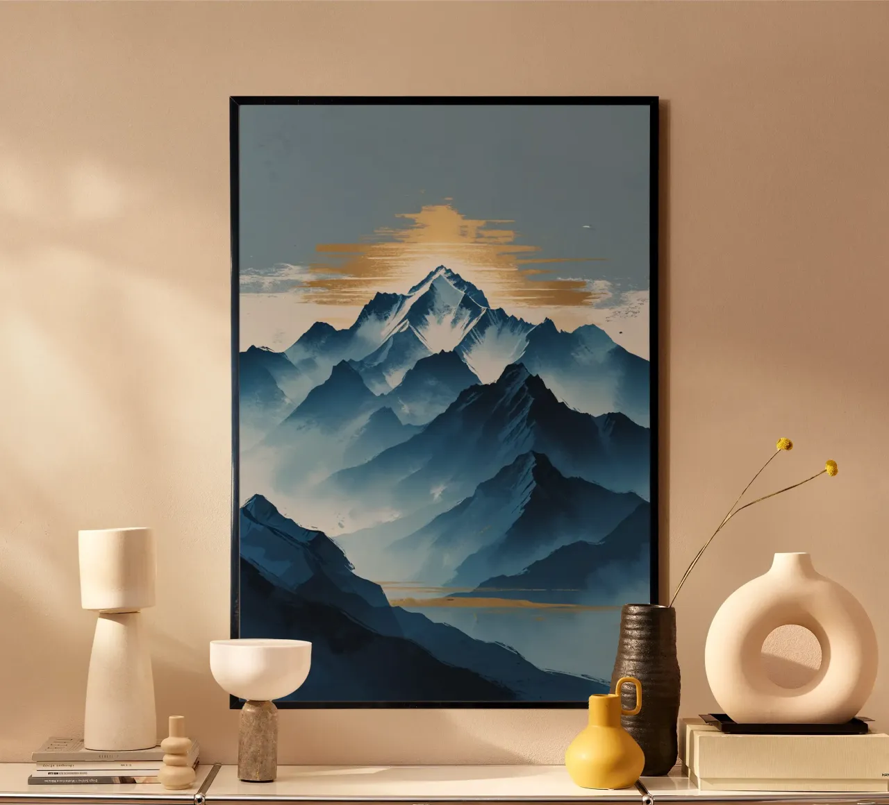 Distant View of Kangchenjunga in Golden Mist poster da AlbertKlee