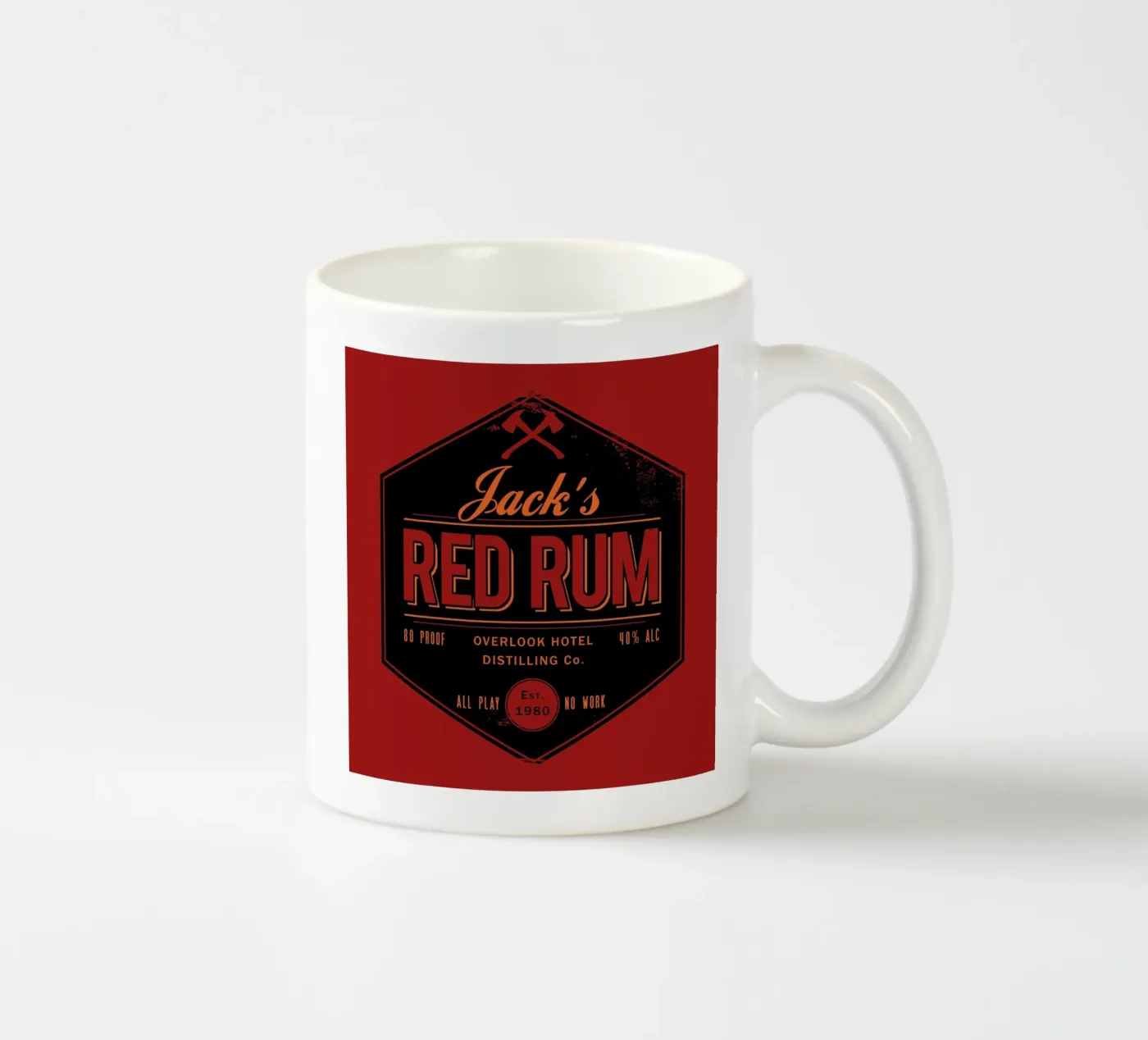 Jacks Red Rum ceramic mug by DinoMike