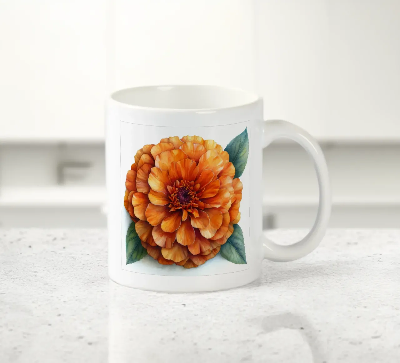 Fiore di calendula 3 tazza in ceramica da Bold Blooms