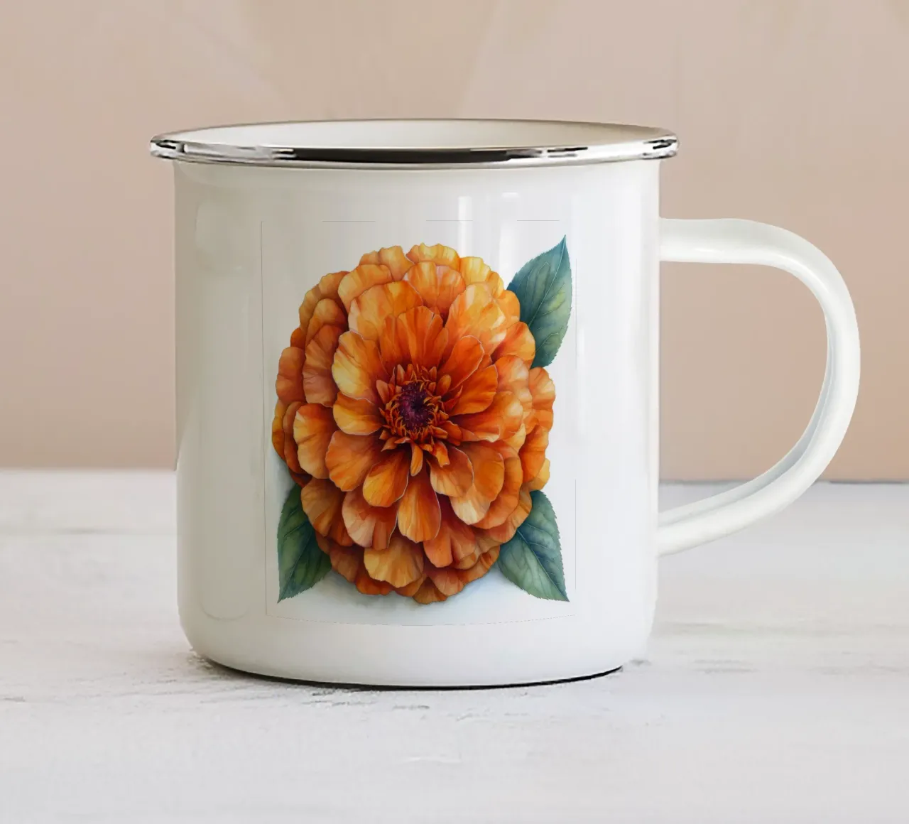Fiore di calendula 3 tazza in smalto da Bold Blooms