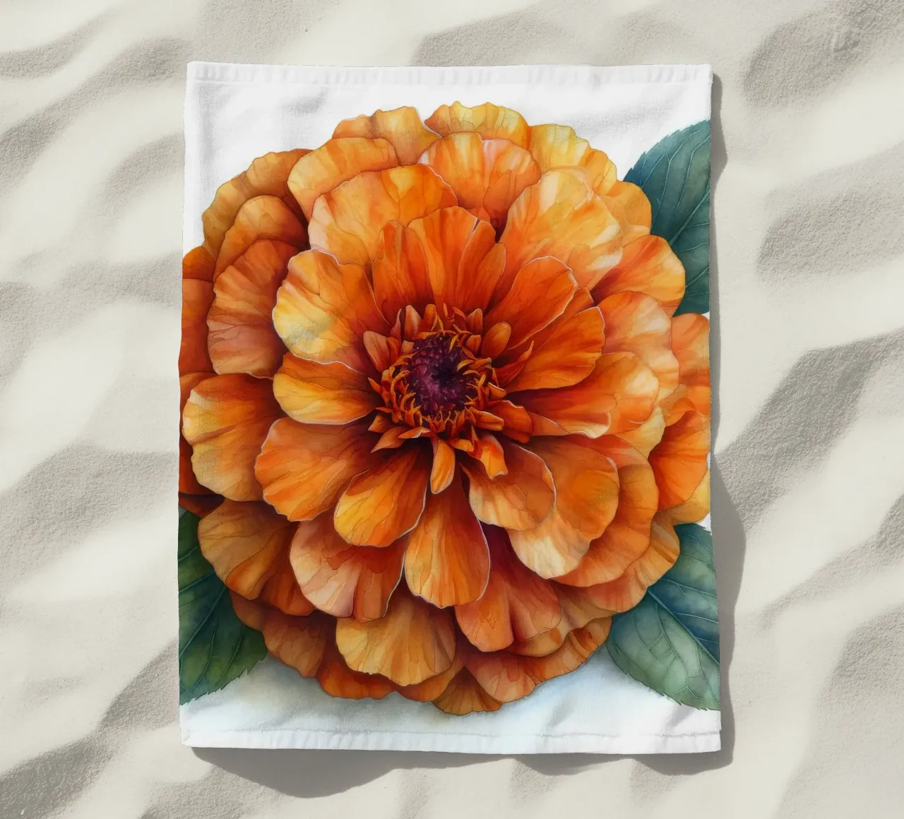 Fiore di calendula 3 telo mare da Bold Blooms