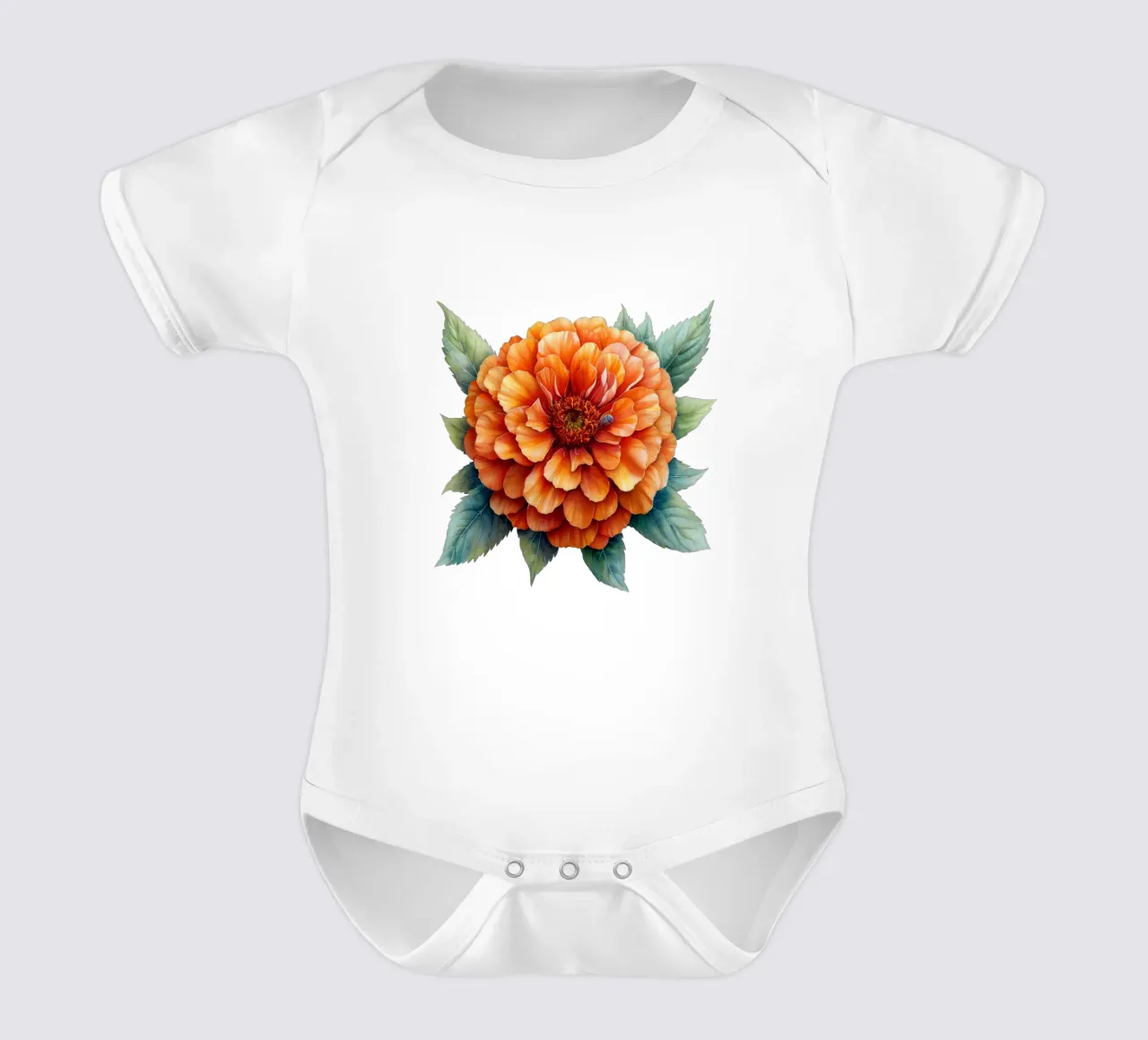 Fiore di calendula 4 body neonato maniche corte da Bold Blooms