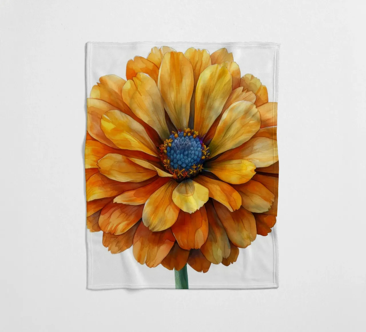 Fiore di calendula 1 coperta in pile da Bold Blooms