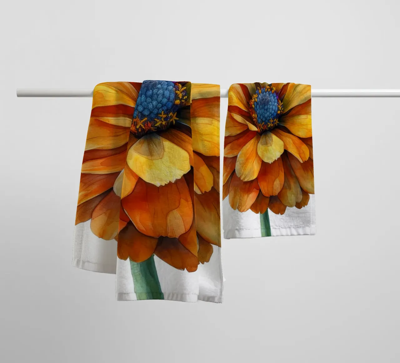 Goudsbloem 1 badhanddoek van Bold Blooms