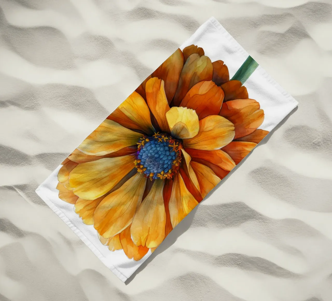 Fiore di calendula 1 telo mare da Bold Blooms