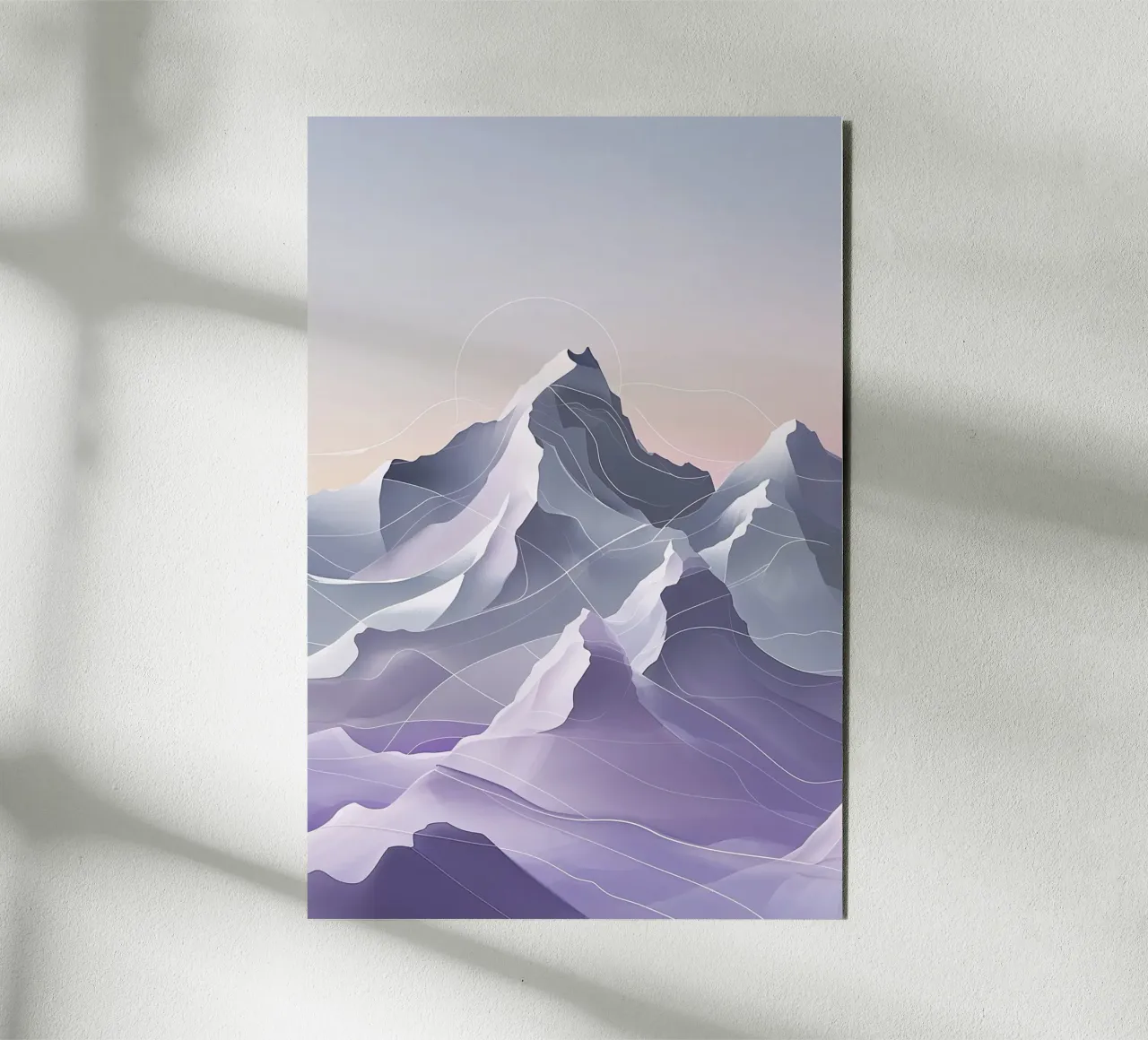 Abstract Flowing Lines of Kangchenjunga alluminio dibond da AlbertKlee