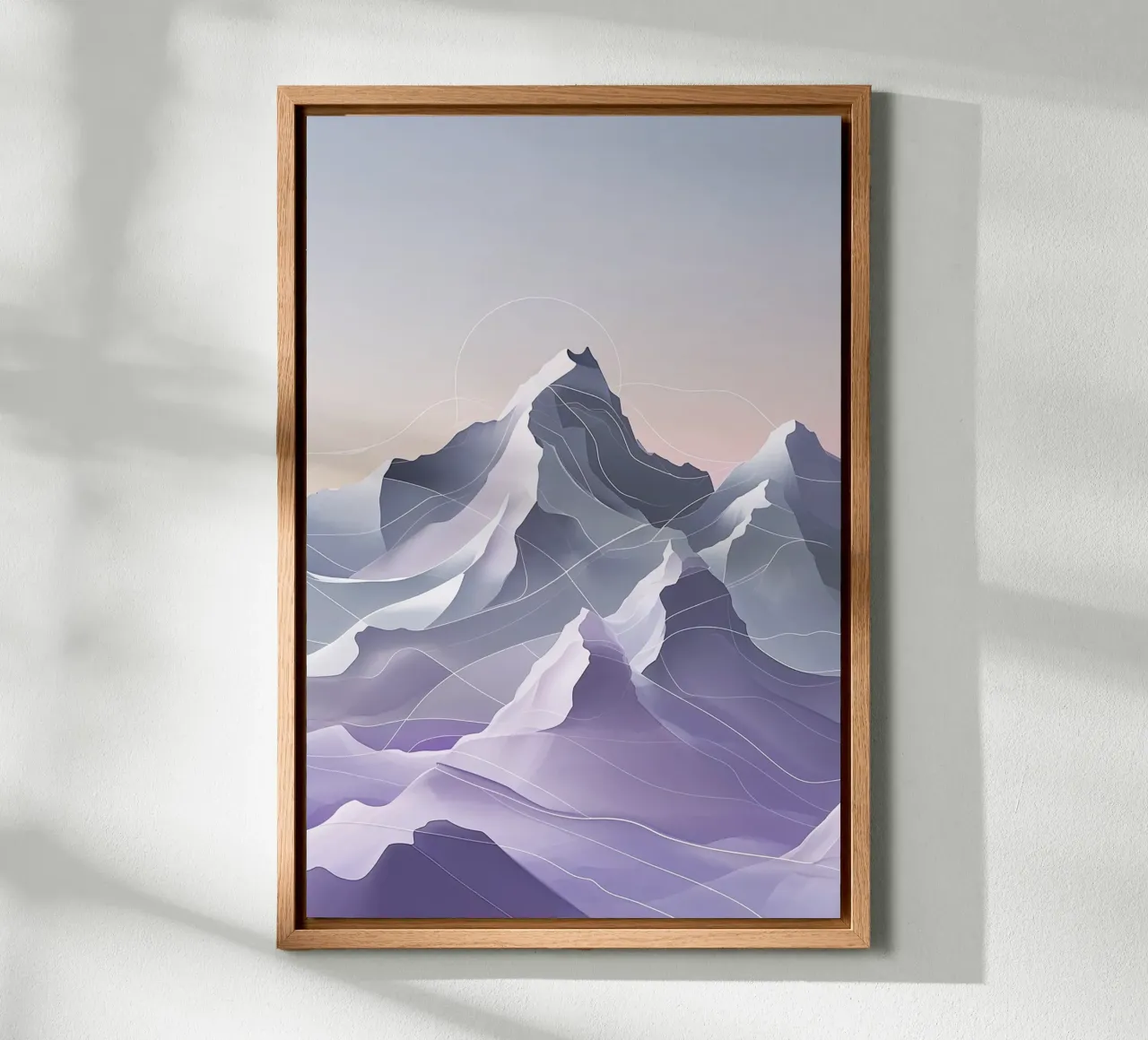 Abstract Flowing Lines of Kangchenjunga canvas by AlbertKlee