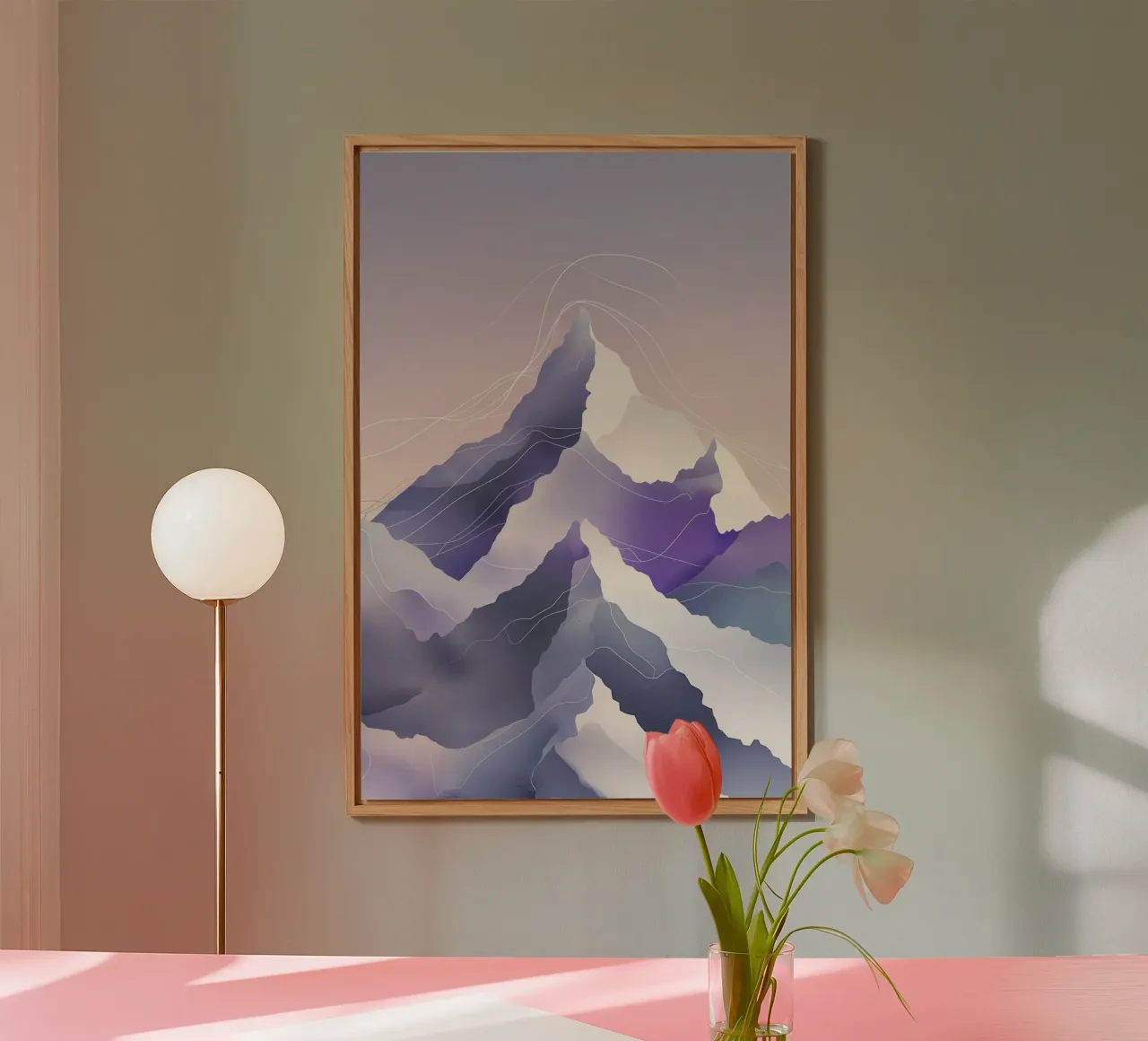 Kangchenjunga in Gradient Tones and Flowing Forms Alu-Dibond von AlbertKlee