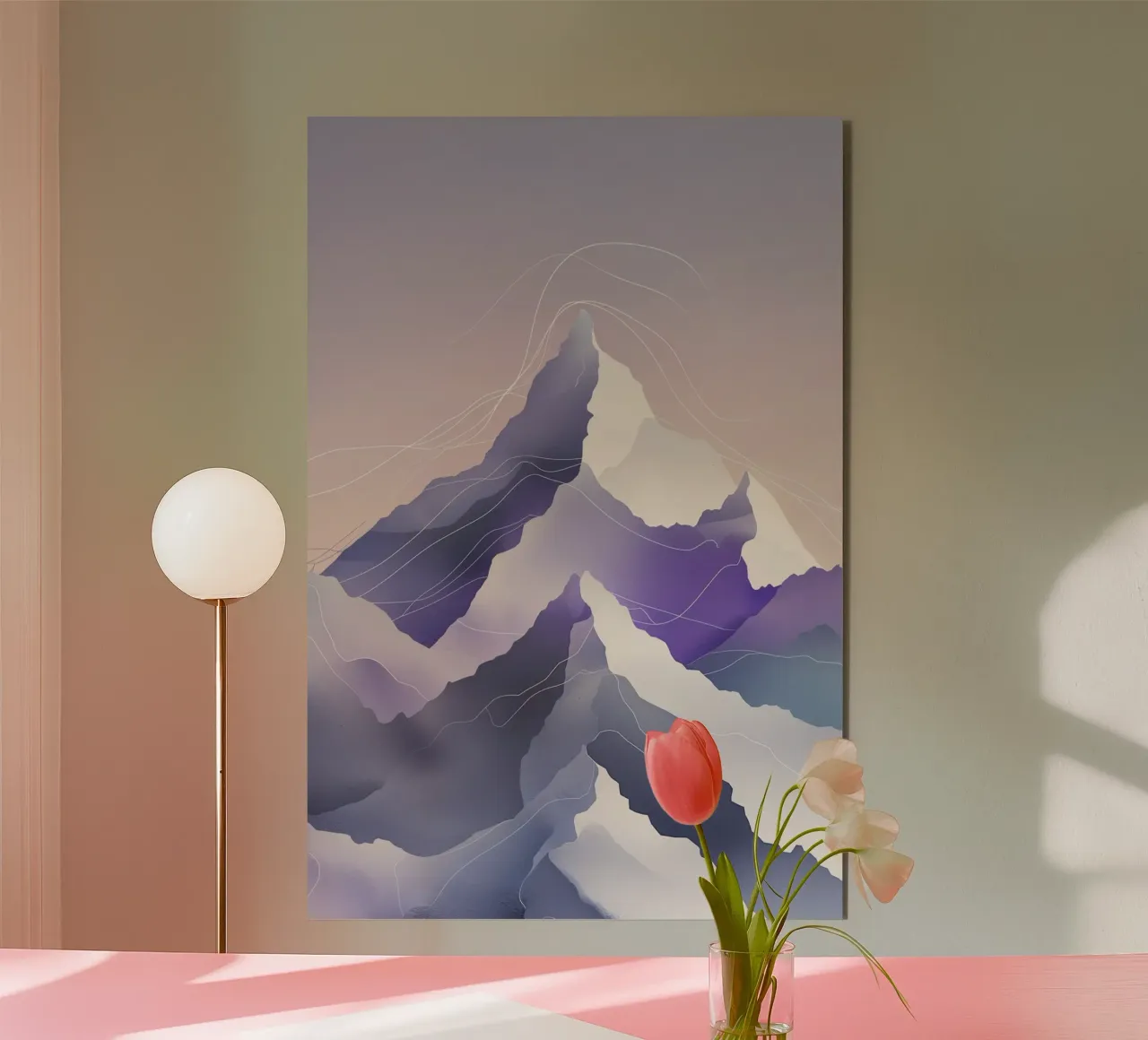 Kangchenjunga in Gradient Tones and Flowing Forms Alu-Dibond von AlbertKlee