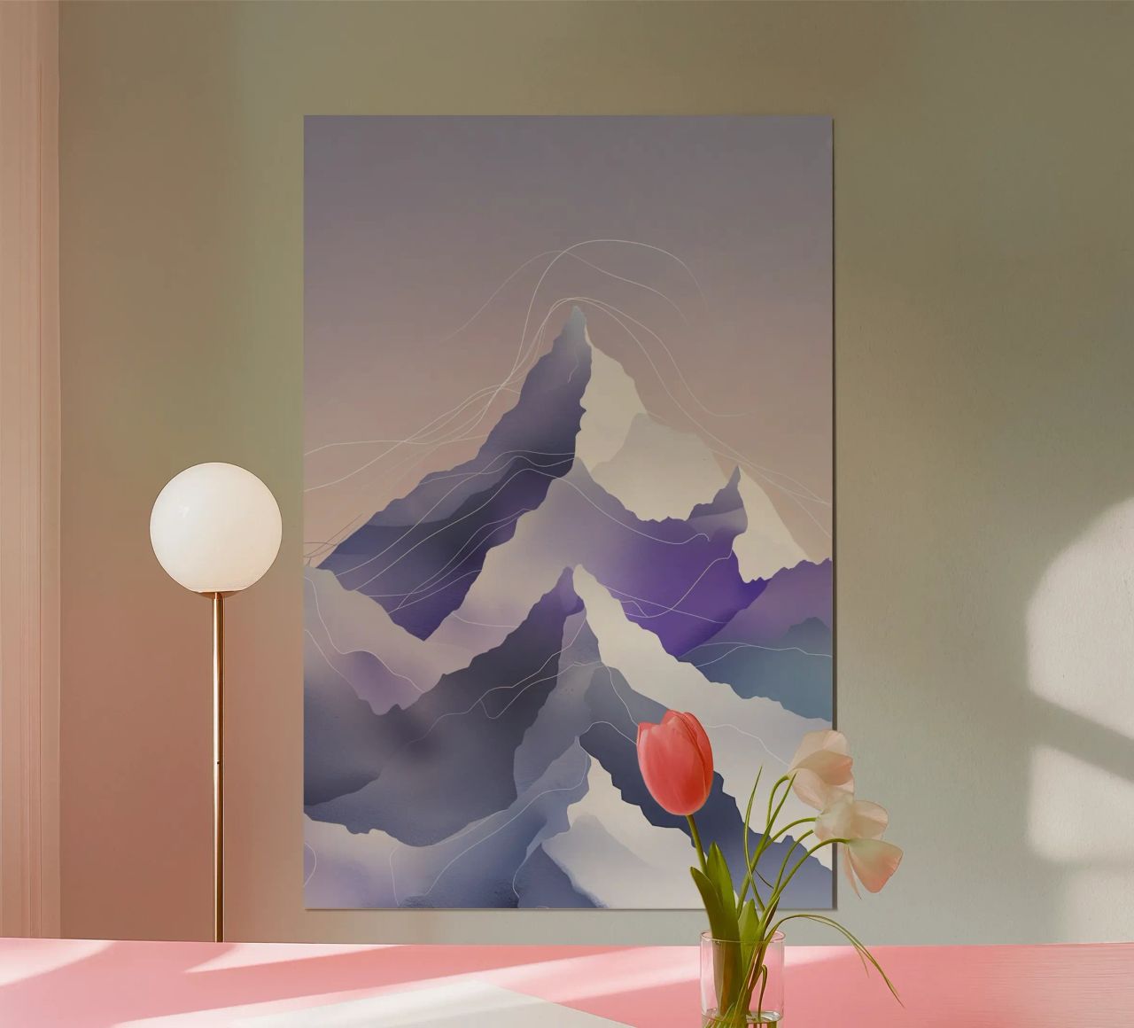 Kangchenjunga in Gradient Tones and Flowing Forms poster da AlbertKlee