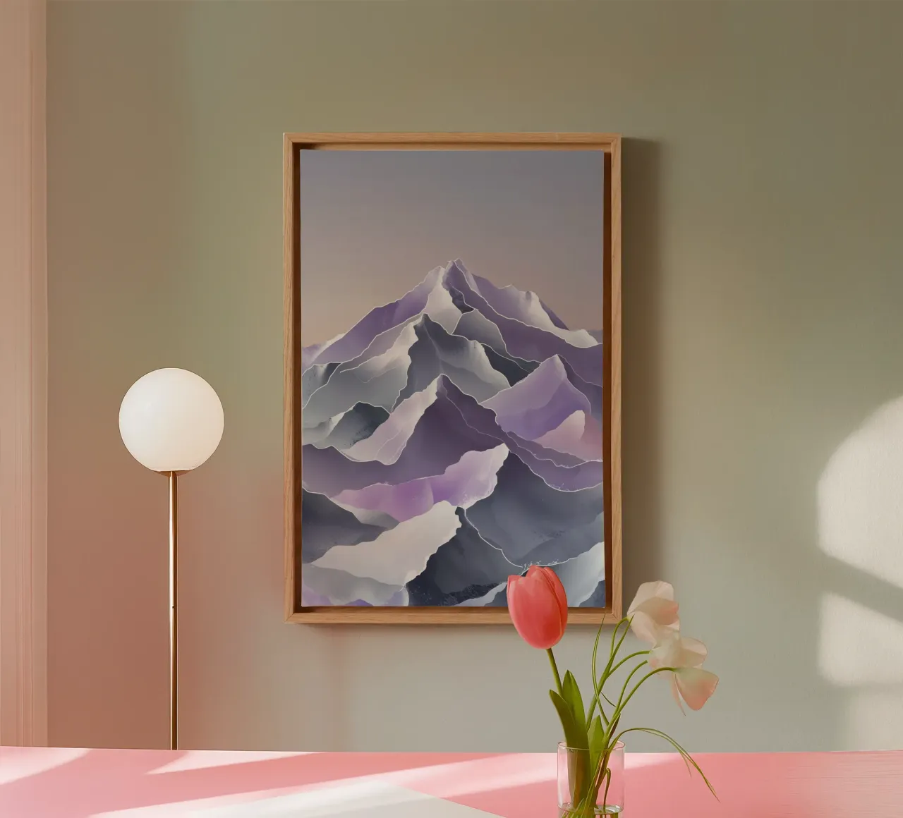 Minimalist Elegance of Kangchenjunga tela con Cornice a cassetta da AlbertKlee