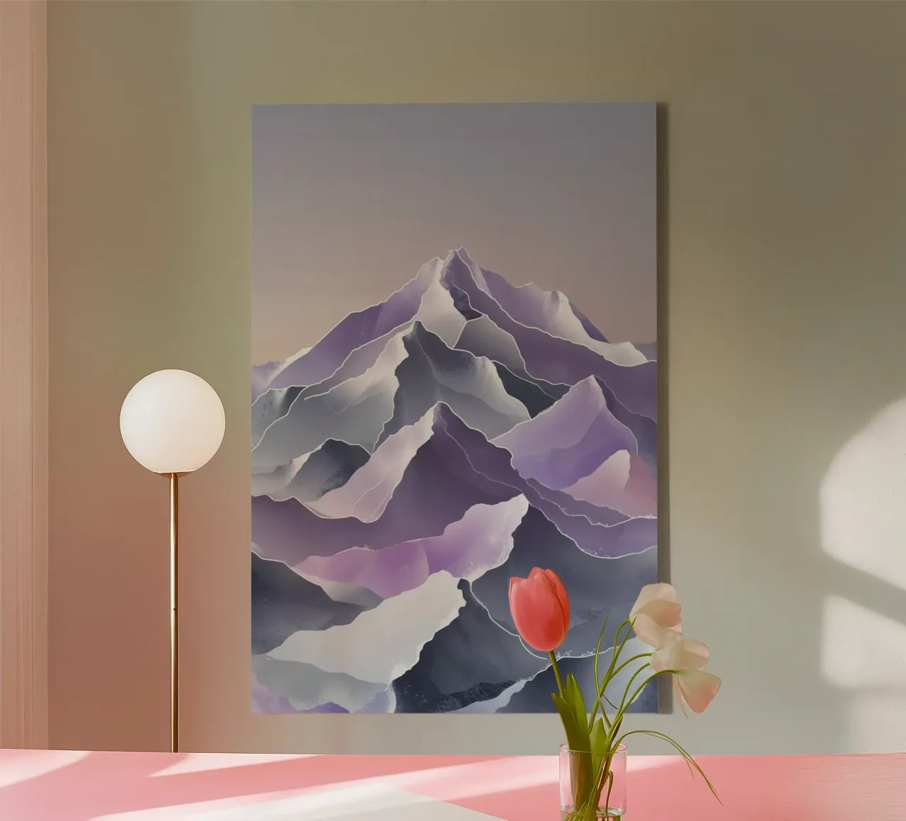 Minimalist Elegance of Kangchenjunga tela con Cornice a cassetta da AlbertKlee