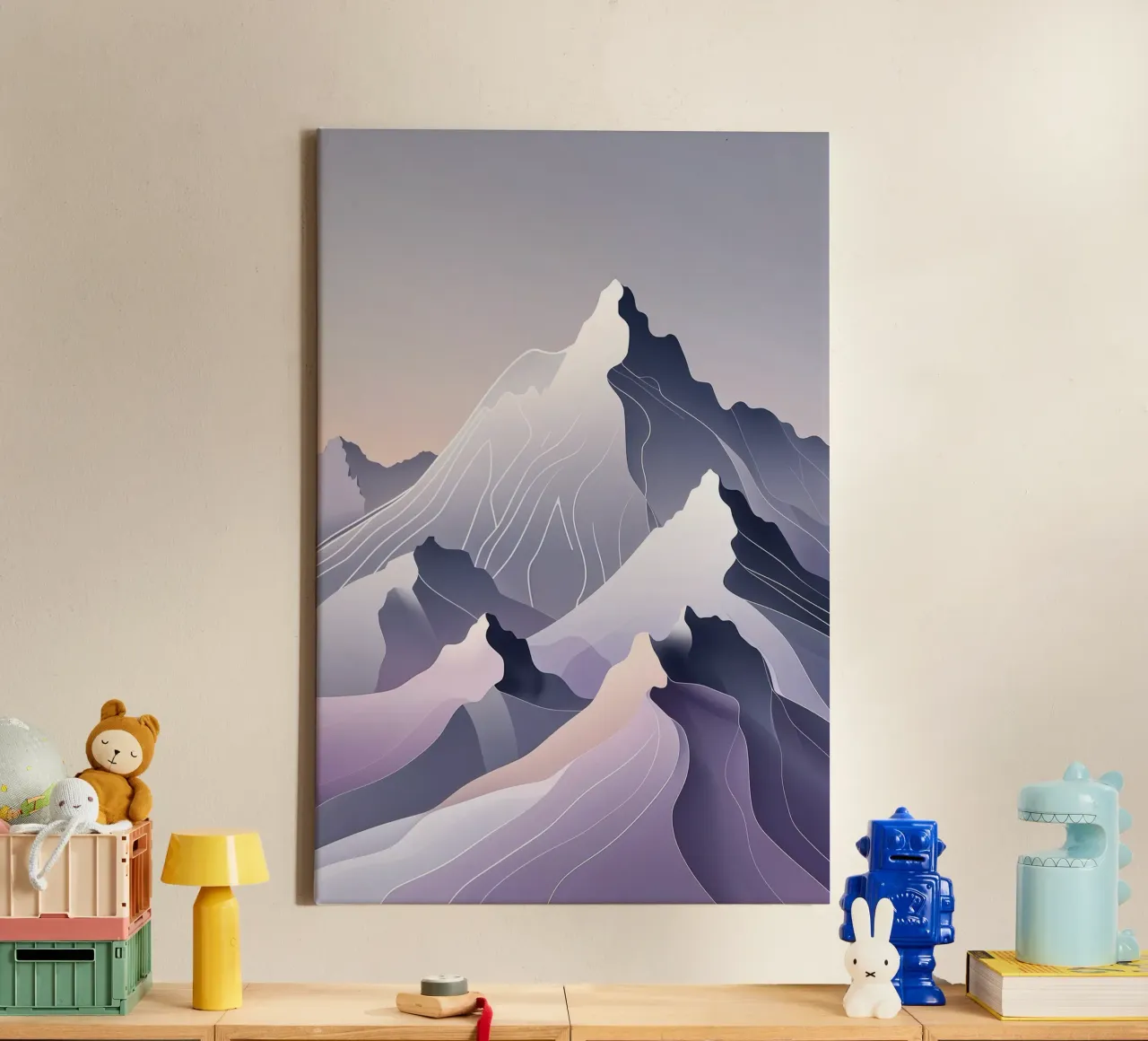 Flowing Silhouettes of Kangchenjunga tela con Cornice a cassetta da AlbertKlee