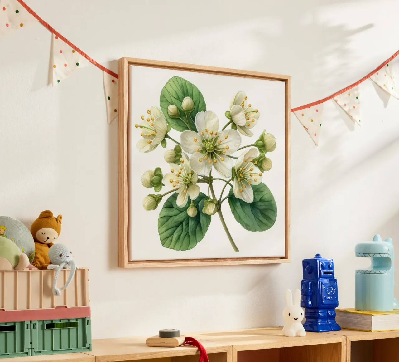 Weidevogelbloem 2 canvas met Baklijst van Bold Blooms