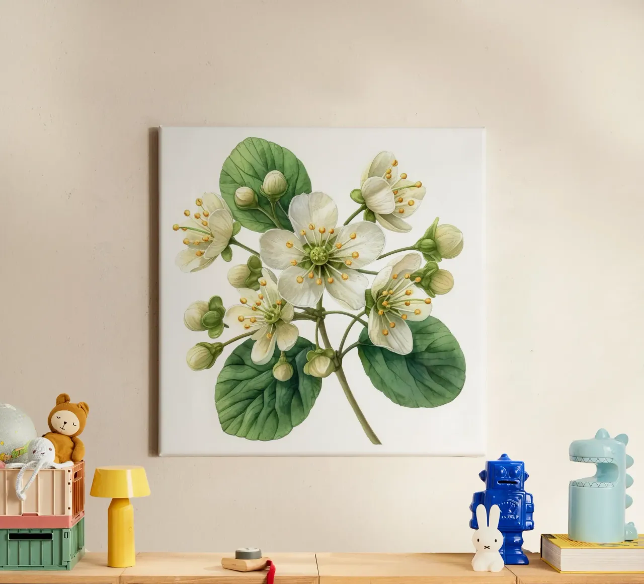 Weidevogelbloem 2 canvas met Baklijst van Bold Blooms