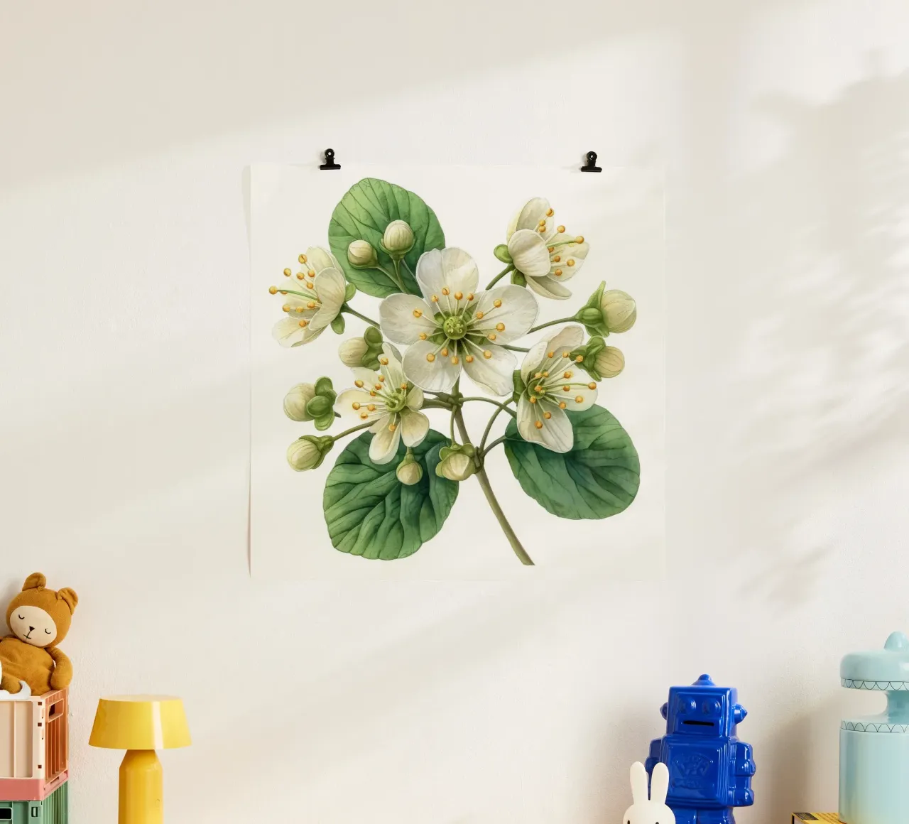 Fiore di ruta dei prati 2 poster con telaio in alluminio da Bold Blooms