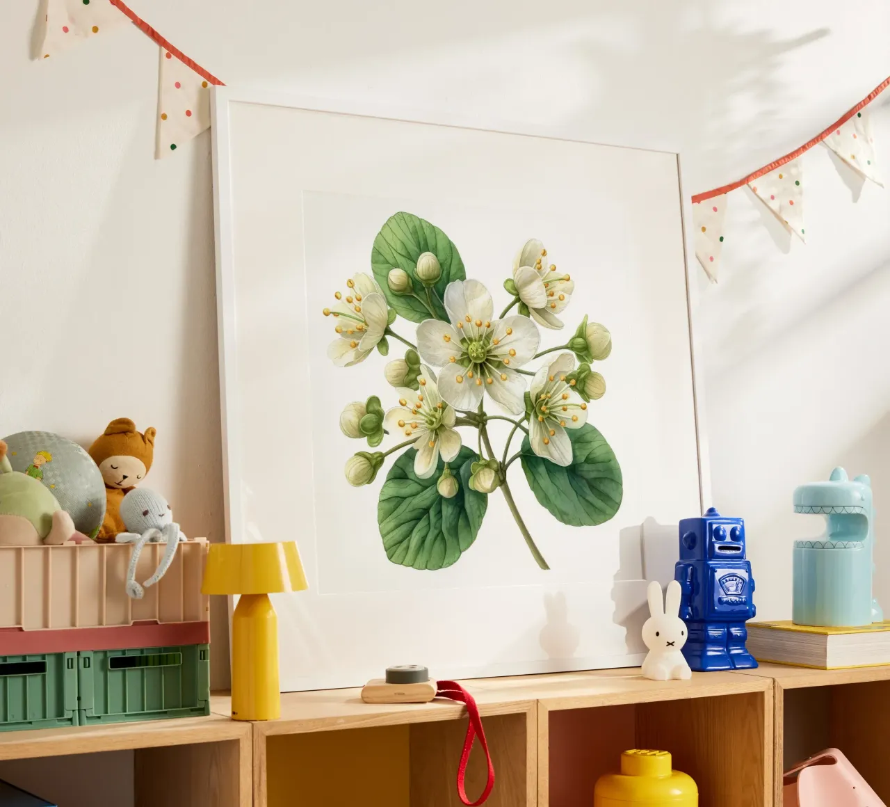 Fiore di ruta dei prati 2 poster con telaio in alluminio da Bold Blooms