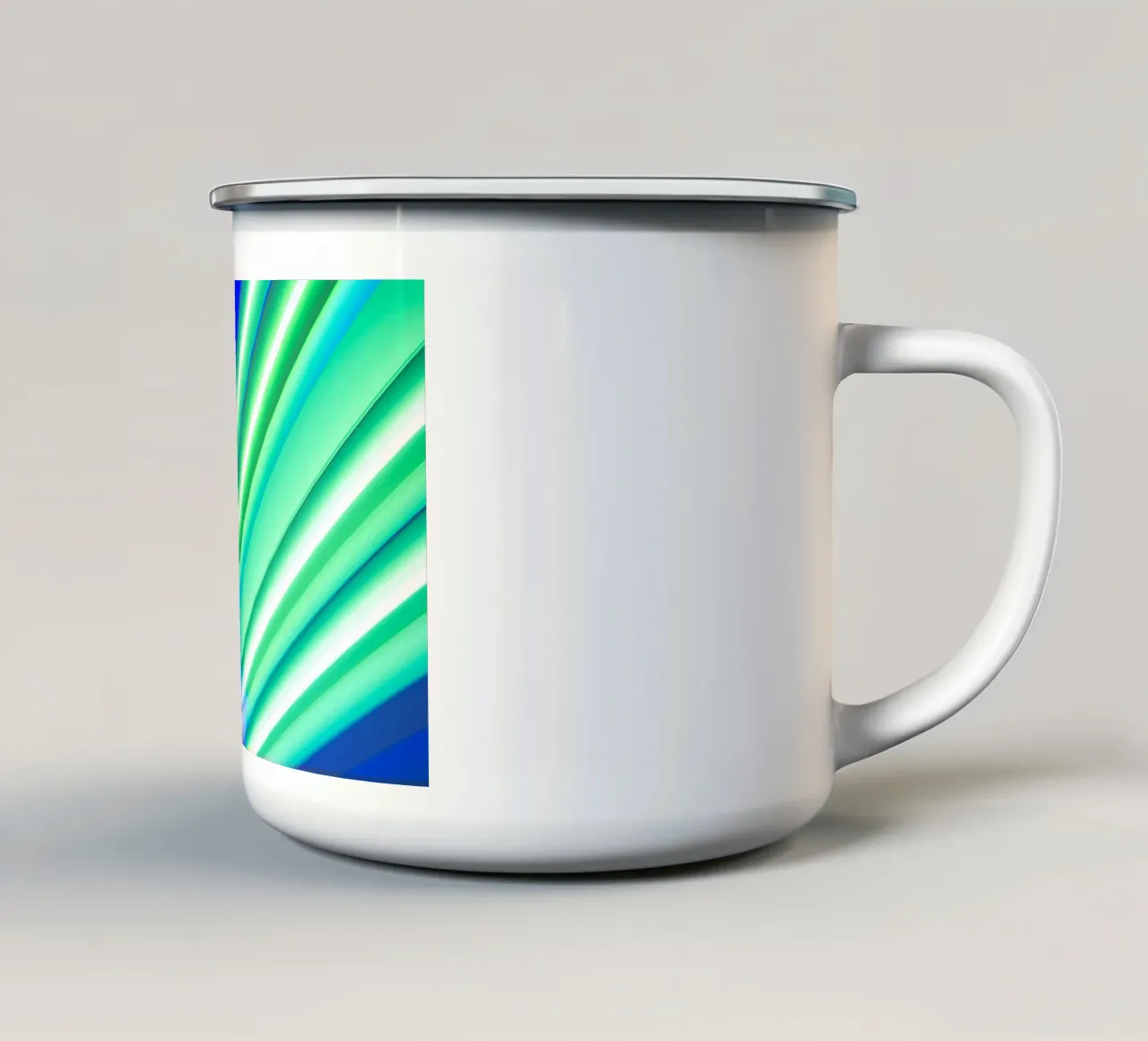 Light 3 tazza in smalto da Flo Klein