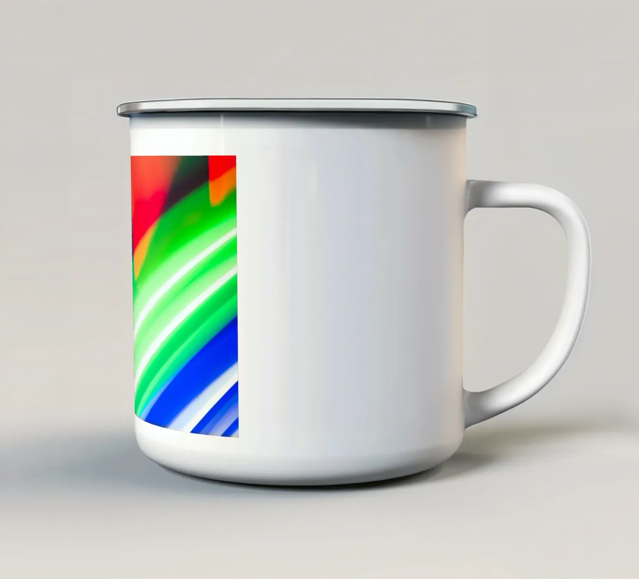 Light 4 tazza in smalto da Flo Klein