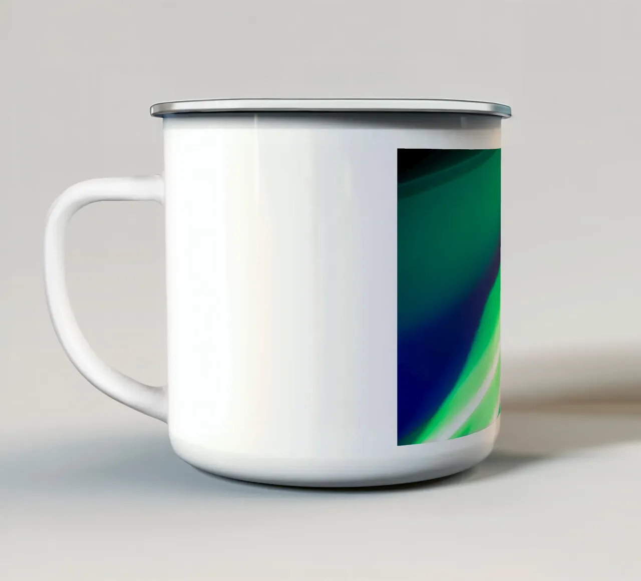 Light 4 tazza in smalto da Flo Klein