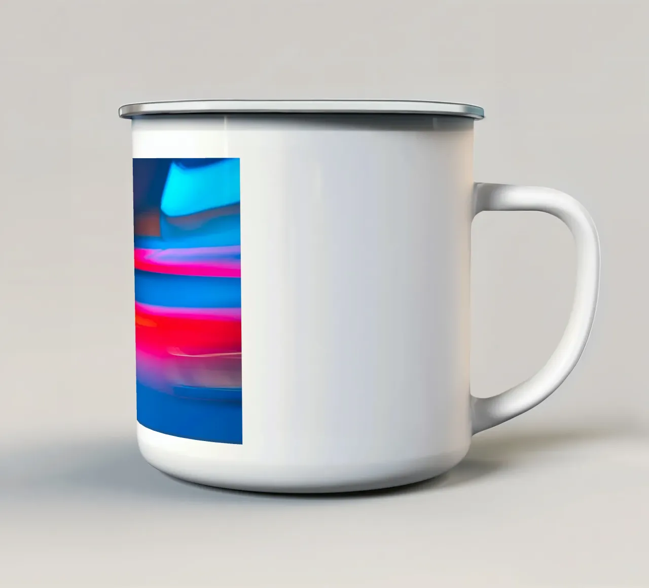 Light 5 tazza in smalto da Flo Klein