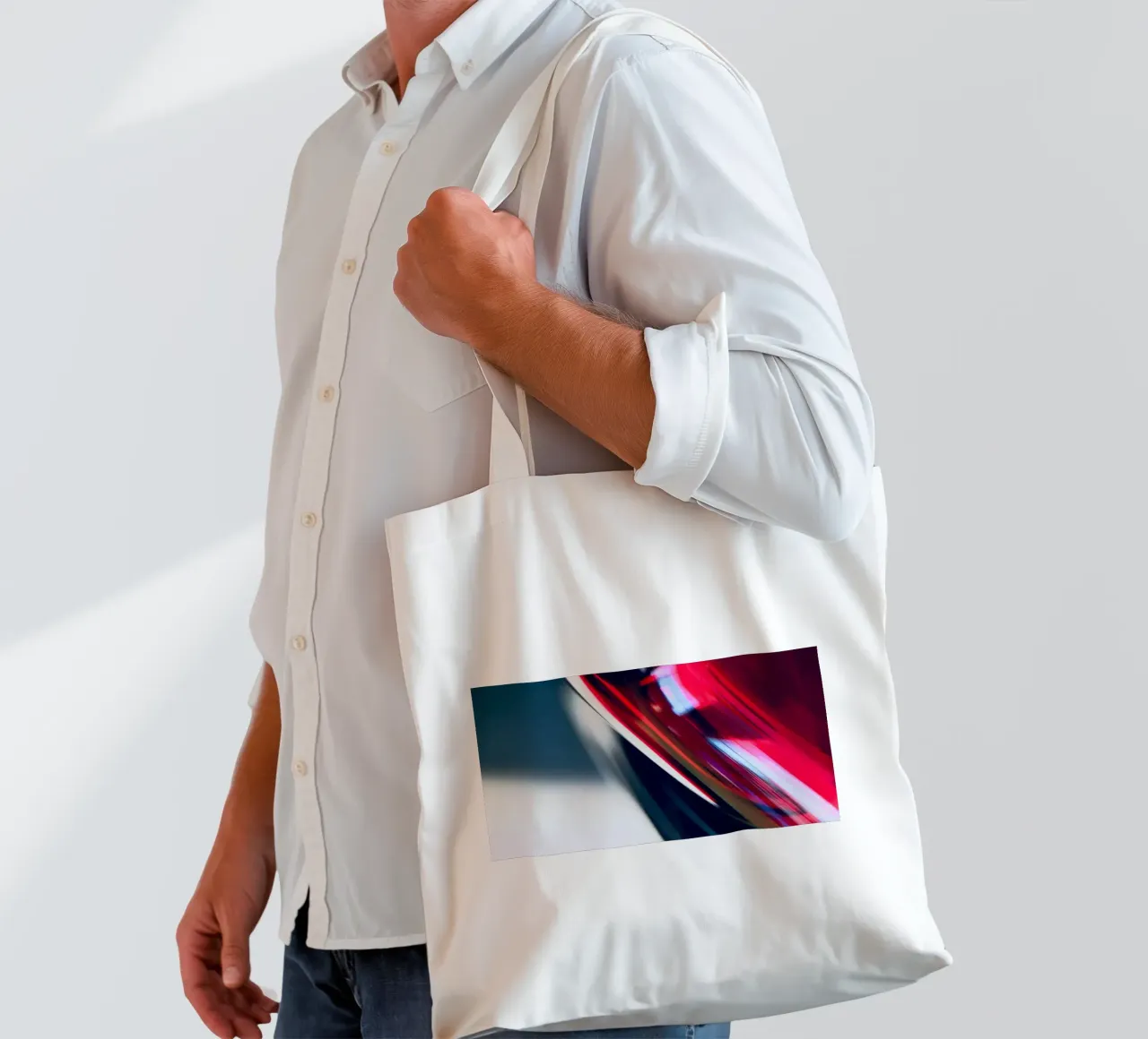 Light 5 borsa in juta da Flo Klein