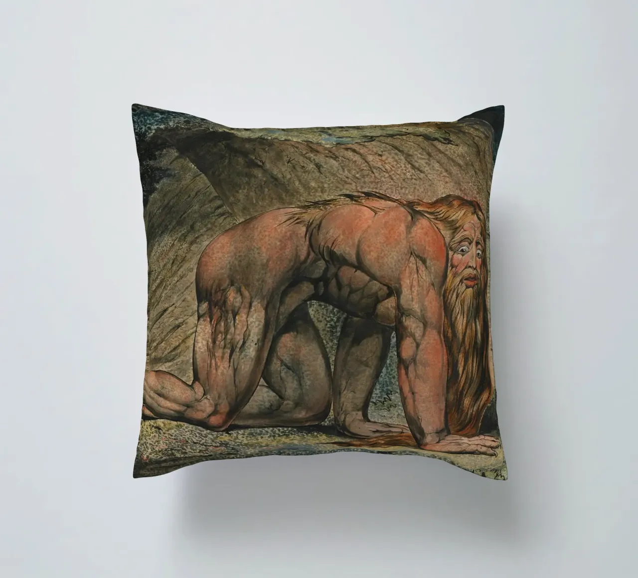 William Blake - Nabucodonosor cuscino da William Store