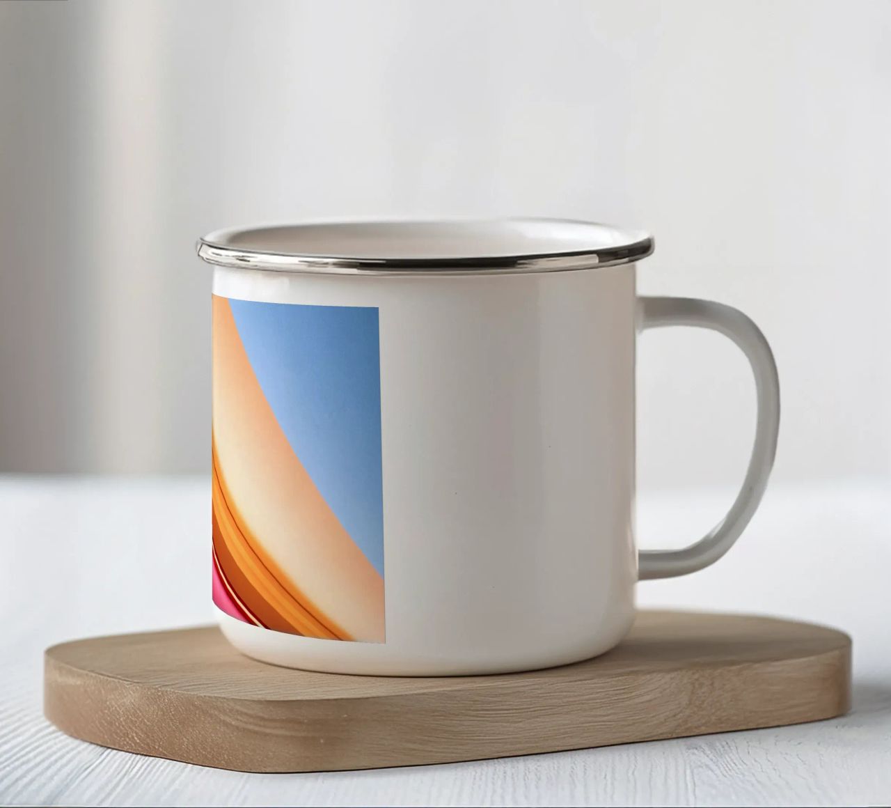 Light 6 tazza in smalto da Flo Klein