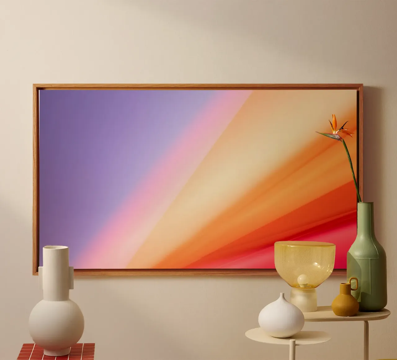 Light 6 tela con Cornice a cassetta da Flo Klein