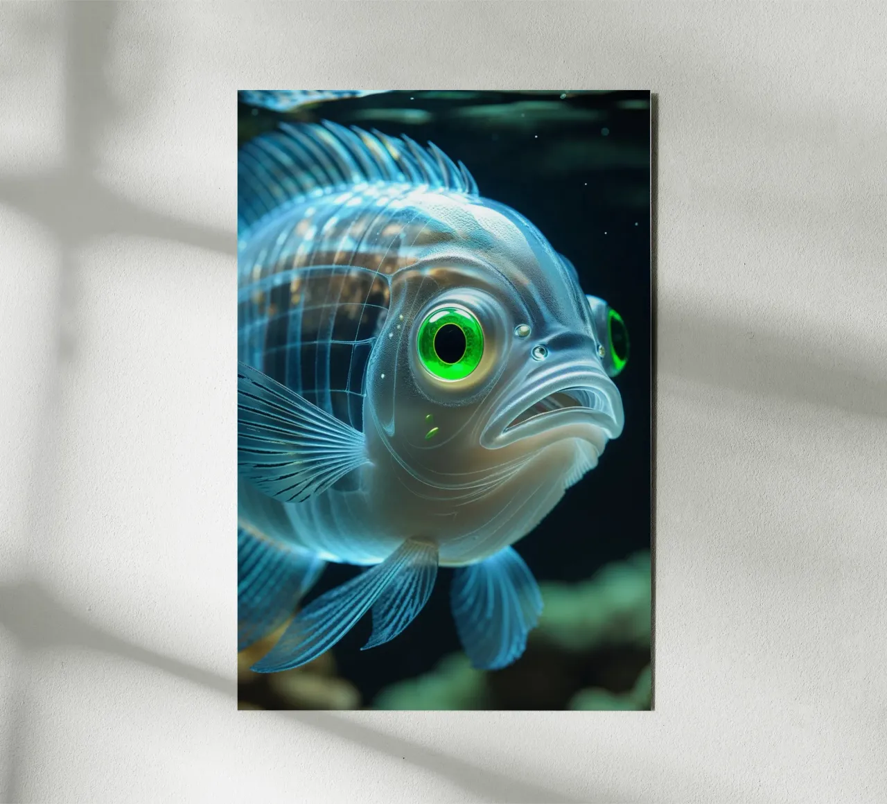 Ethereal Barreleye in the Deep Sea alluminio dibond da AlbertKlee