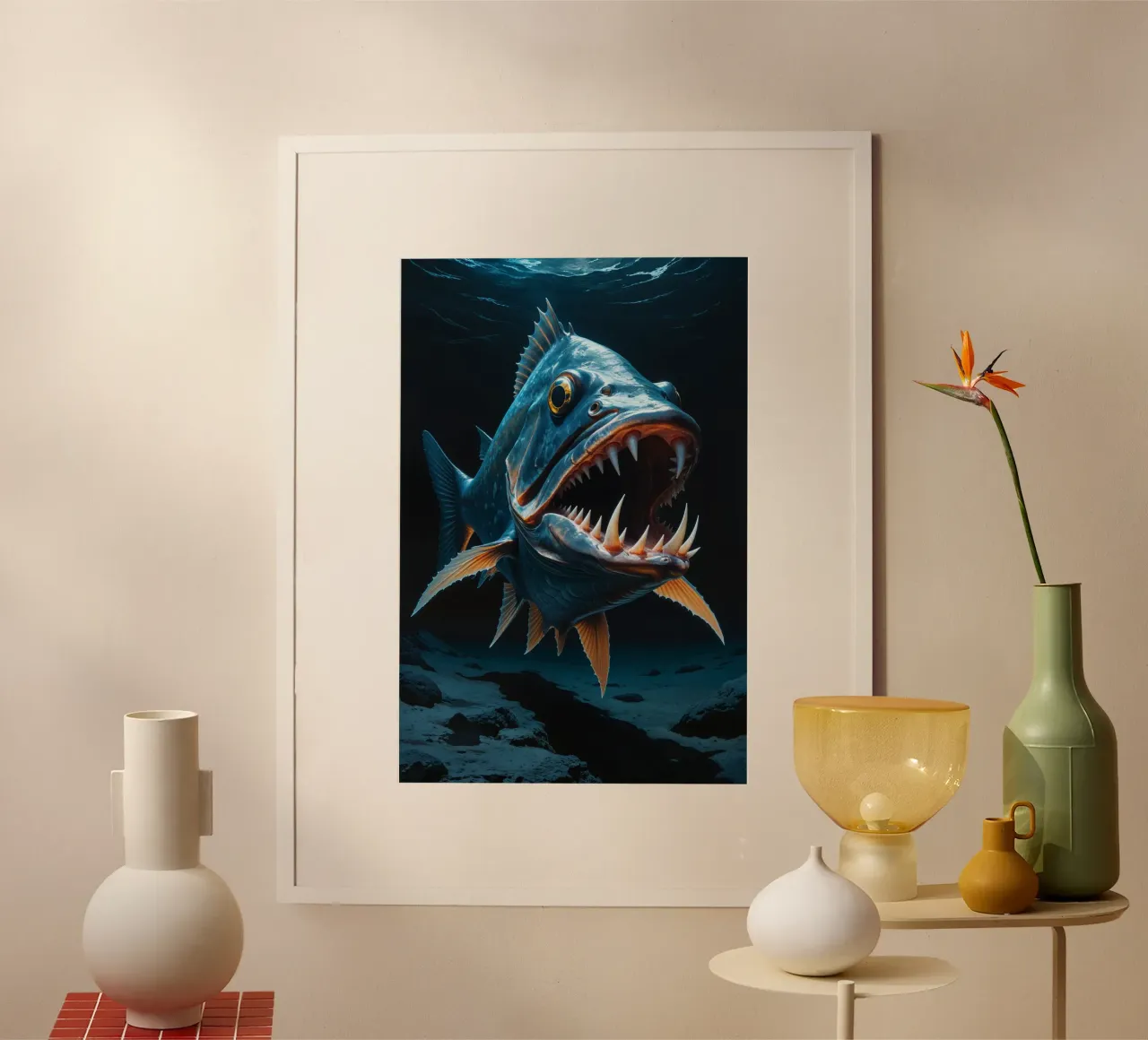 Fanged Beast of the Midnight Zone carta hahnemühle da AlbertKlee