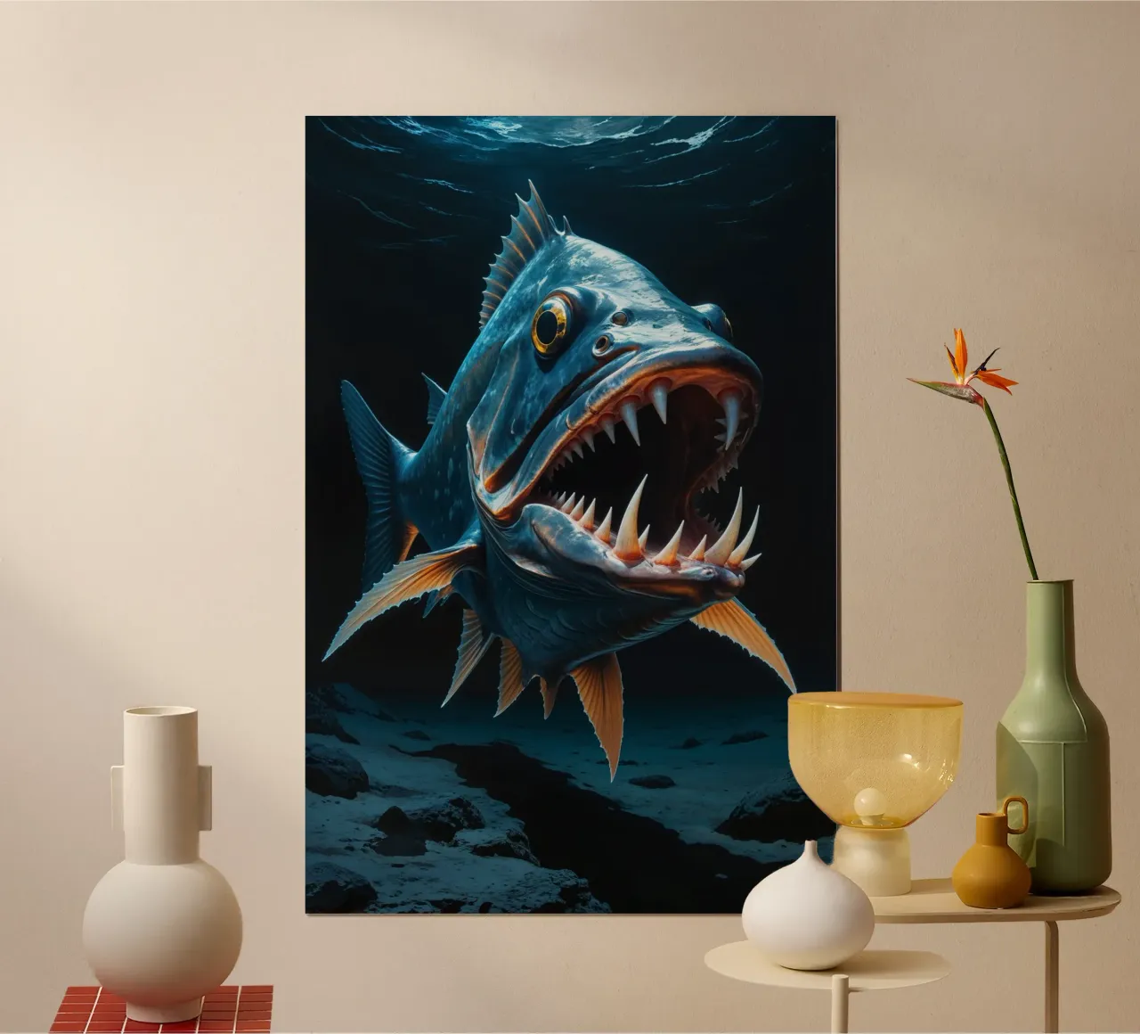 Fanged Beast of the Midnight Zone carta hahnemühle da AlbertKlee