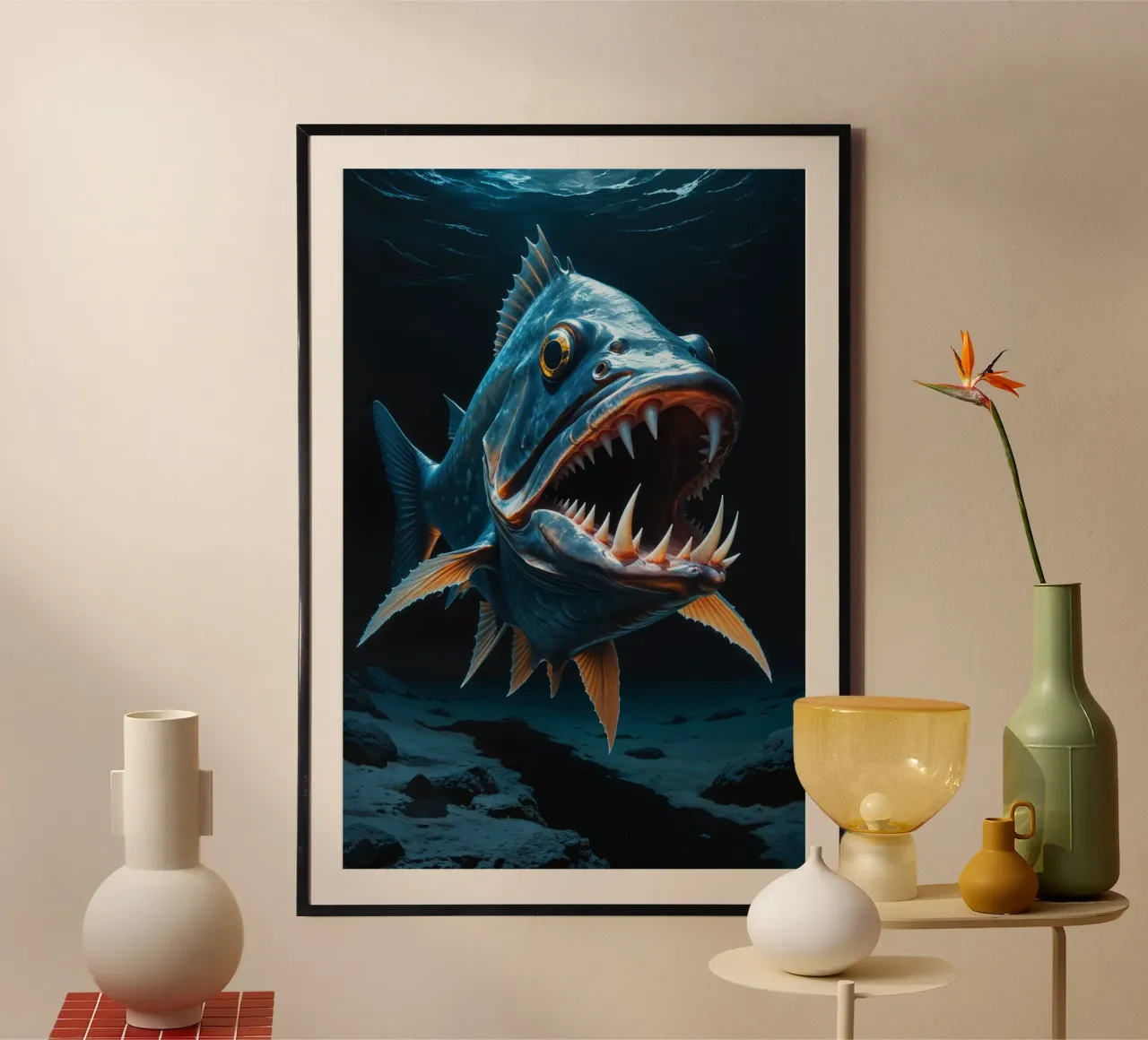 Fanged Beast of the Midnight Zone carta hahnemühle da AlbertKlee