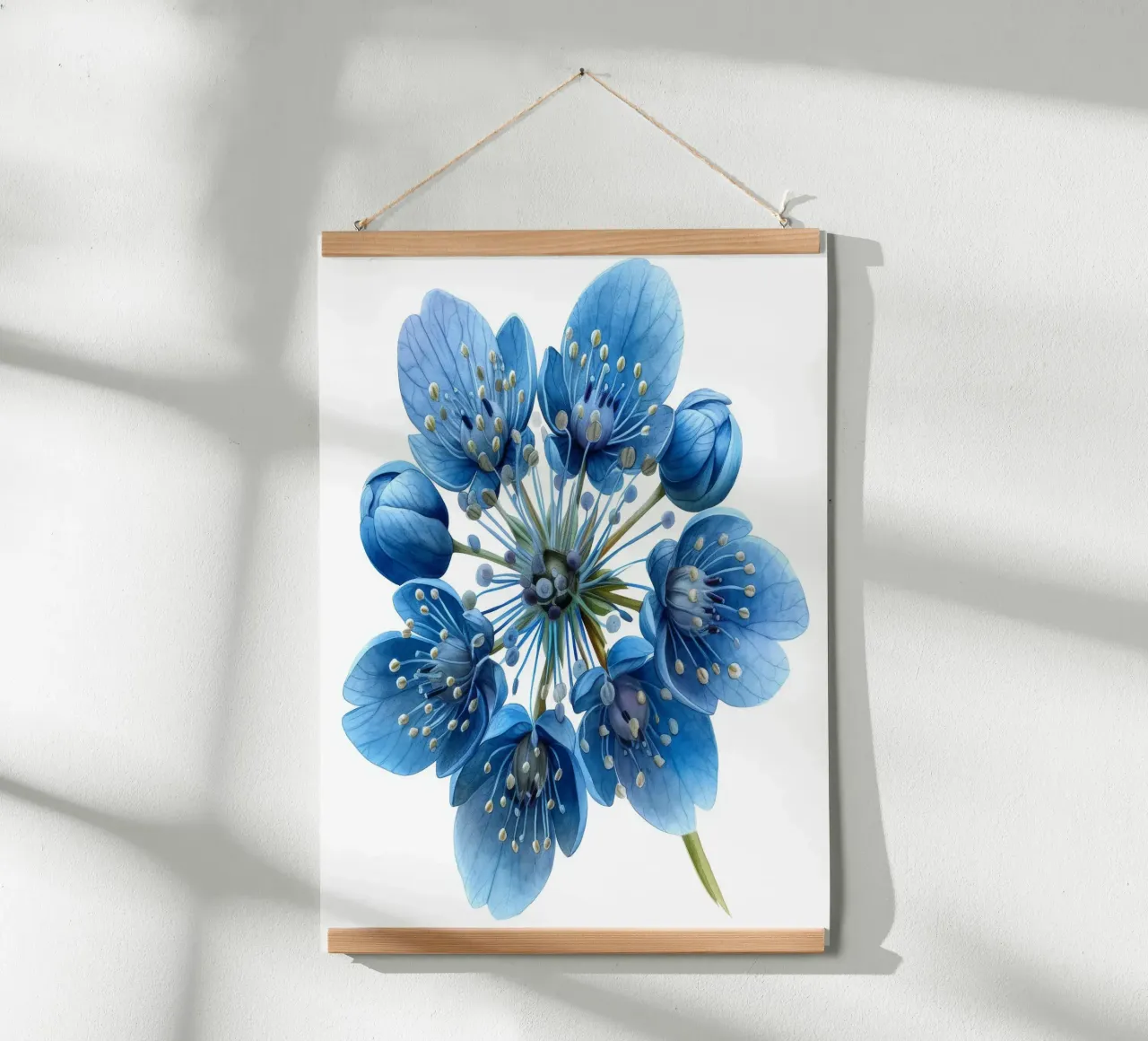 Fiore di ruta dei prati 1 poster con telaio in alluminio da Bold Blooms