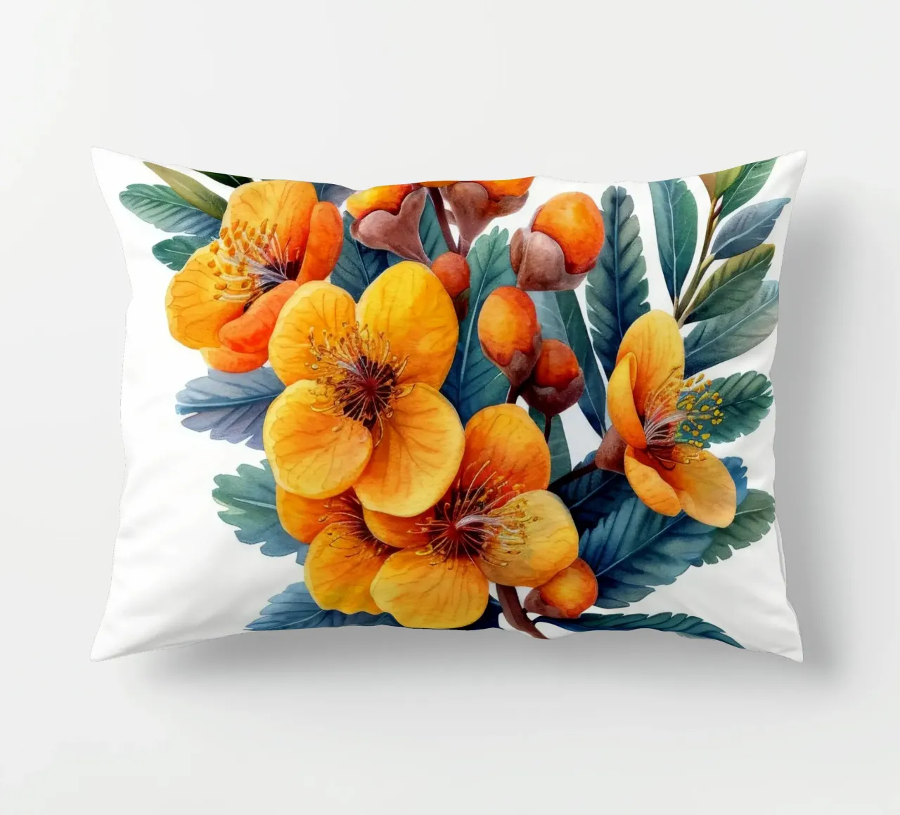 Mimosa Flower 2 decorative cushion by Bold Blooms