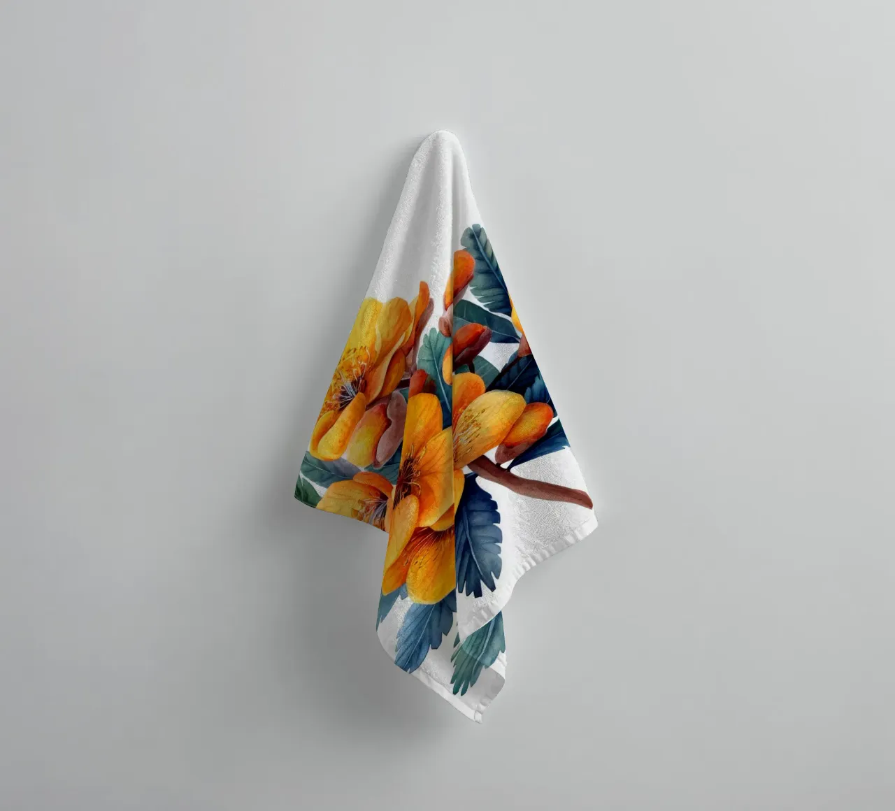 Mimosabloem 2 badhanddoek van Bold Blooms