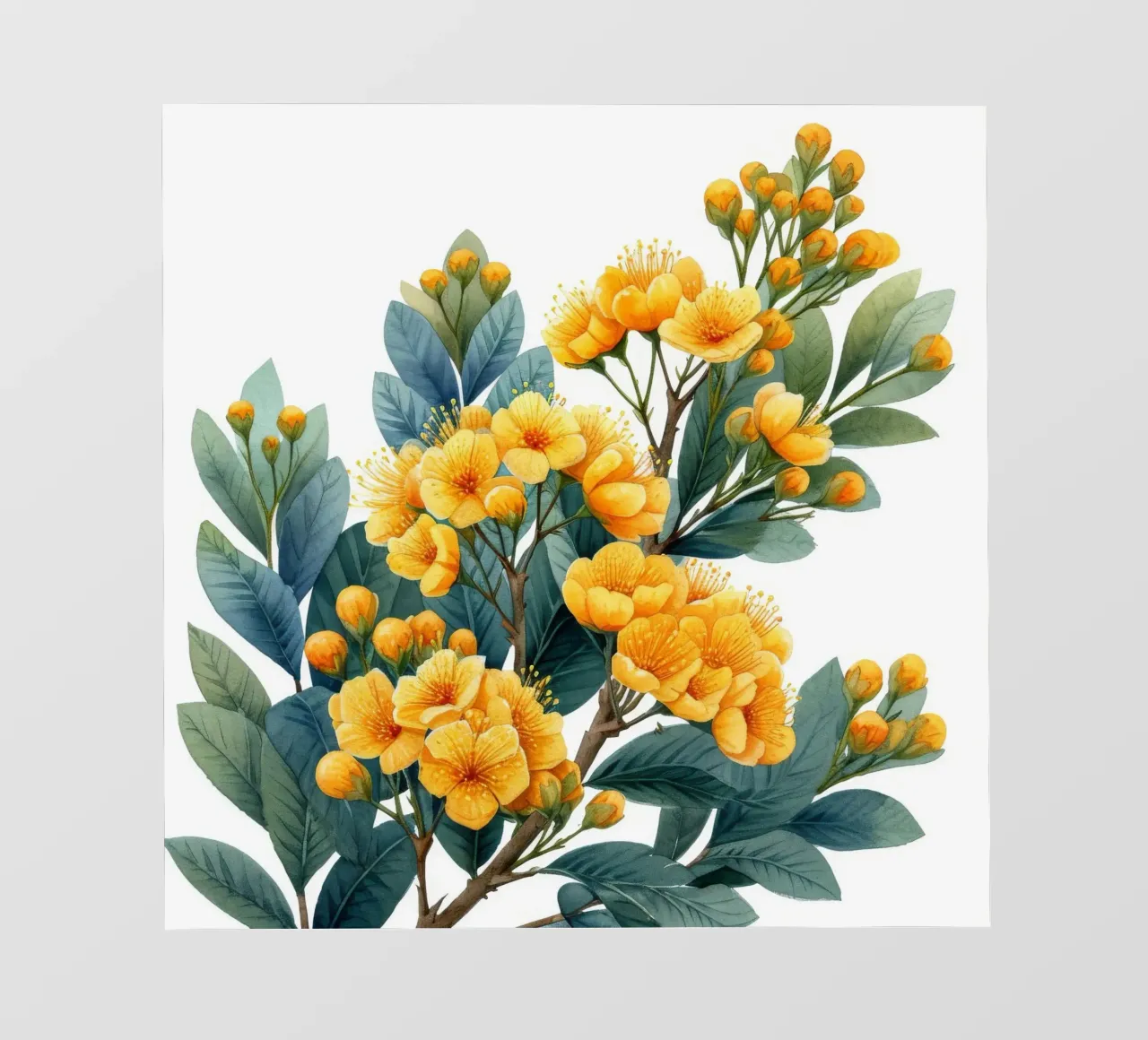 Fiore di mimosa 3 telo in pvc da Bold Blooms